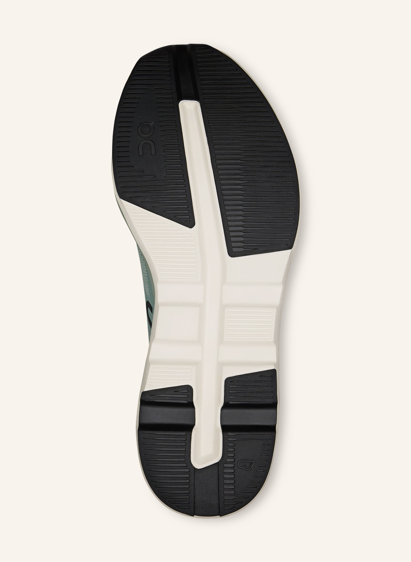 On CLOUDZONE sneaker: LIGHT GREEN / BLACK