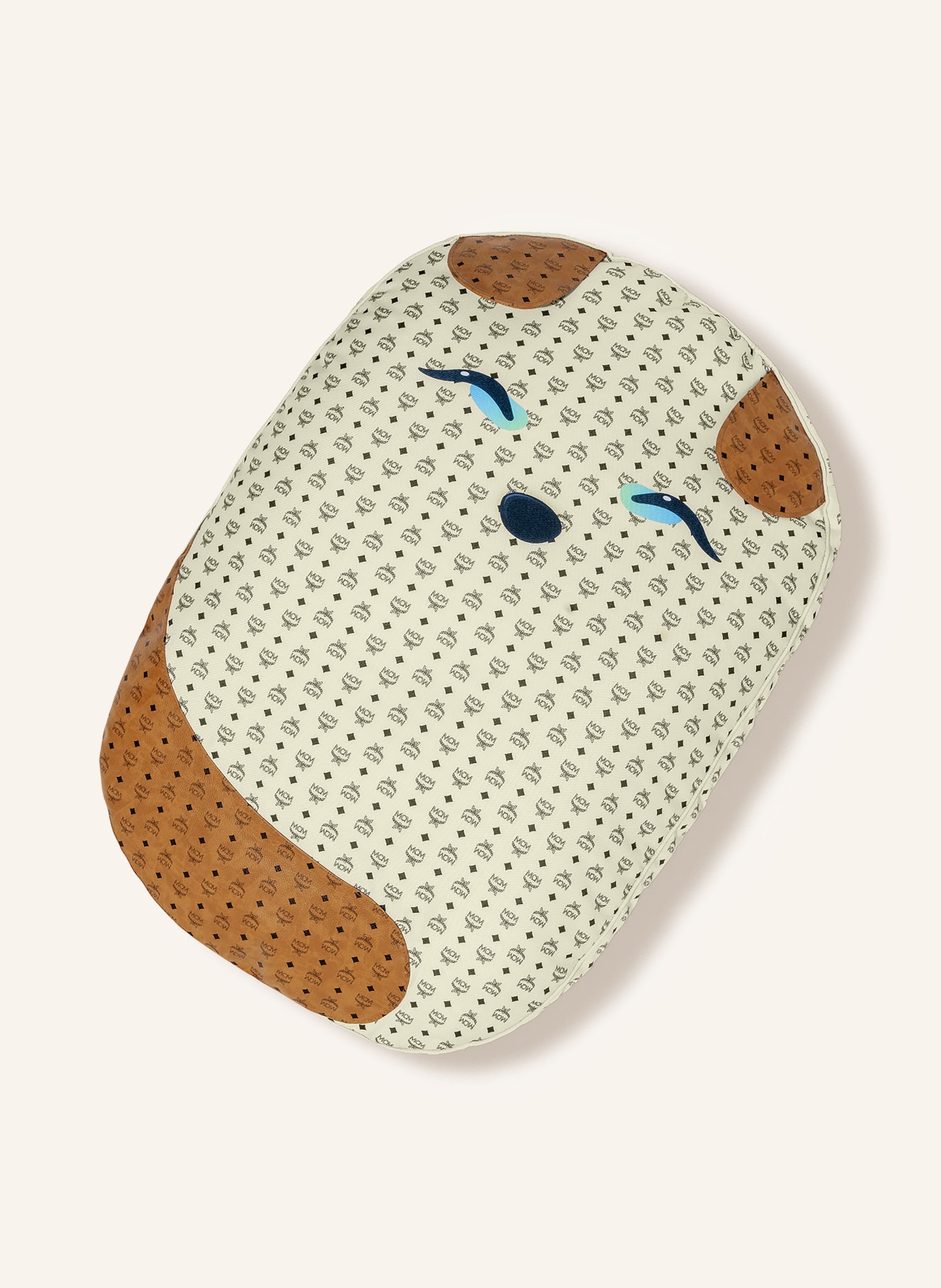 MCM bean bag: COGNAC / CREAM / BLACK