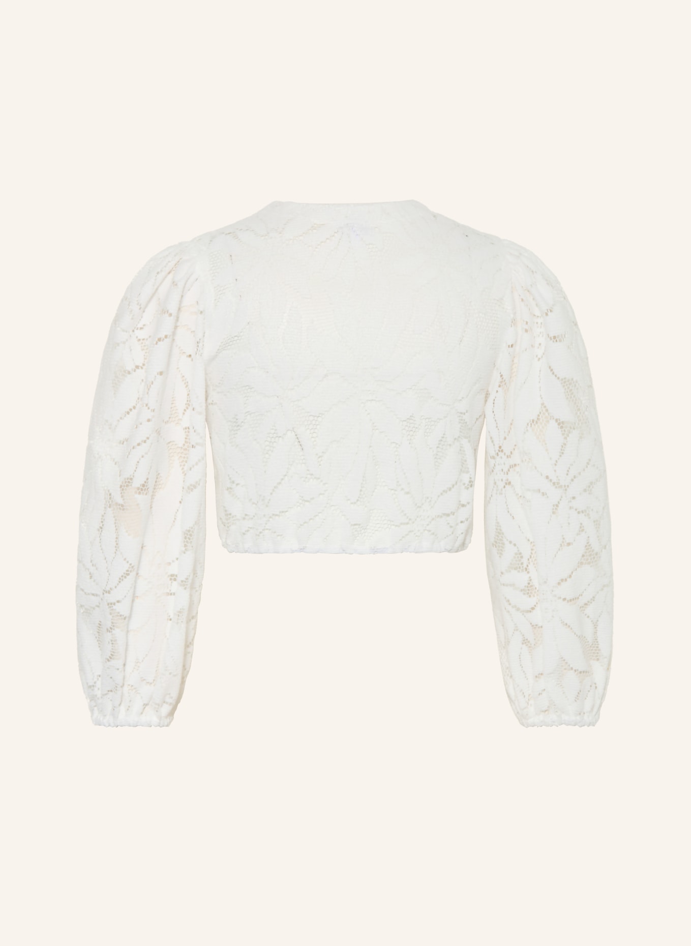 Heimatglück Tracht Dirndlbluse NELE mit 3/4-Arm: WEISS