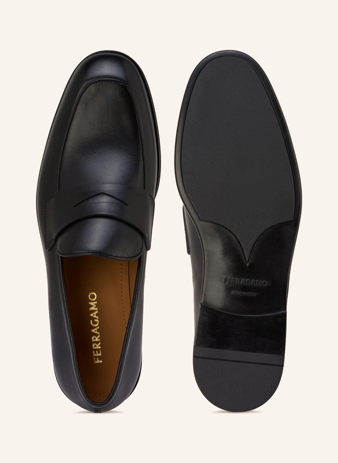 FERRAGAMO Penny loafers: CZARNY