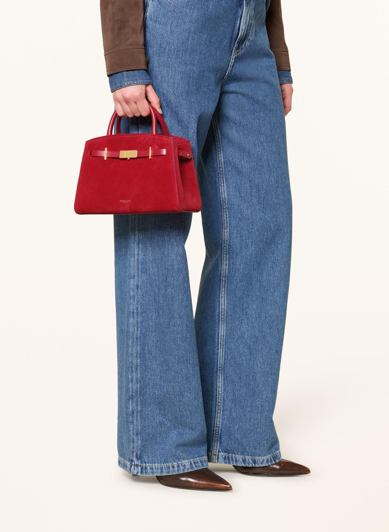 DEMELLIER Kabelka THE SMALL HUDSON: ČERVENÁ