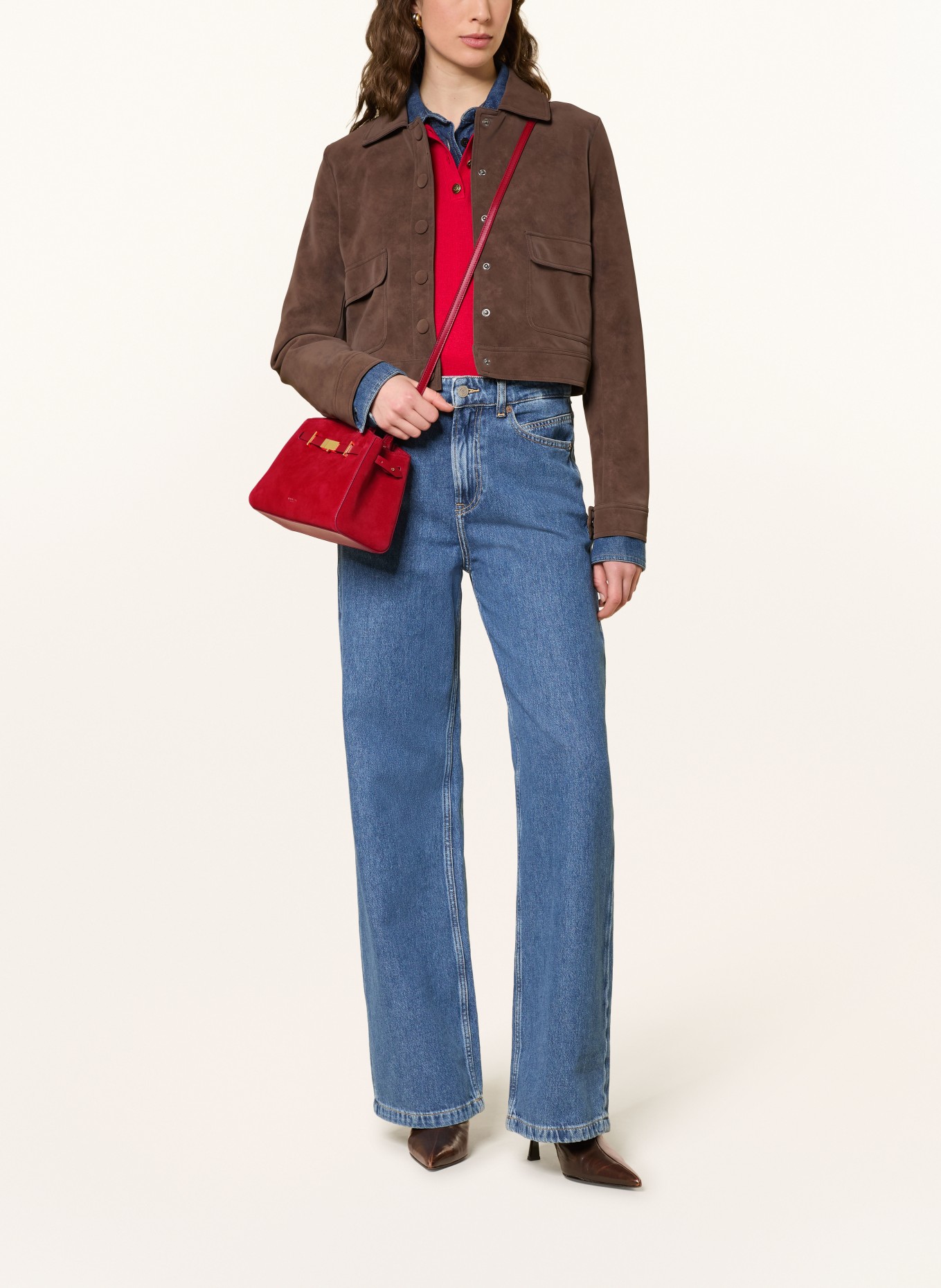 DEMELLIER Kabelka THE SMALL HUDSON: ČERVENÁ