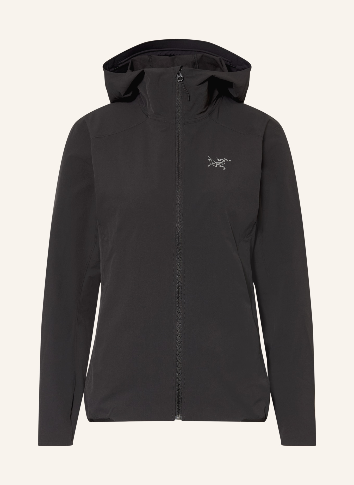 ARC'TERYX Softshell-Jacke GAMMA LIGHTWEIGHT HOODY: SCHWARZ