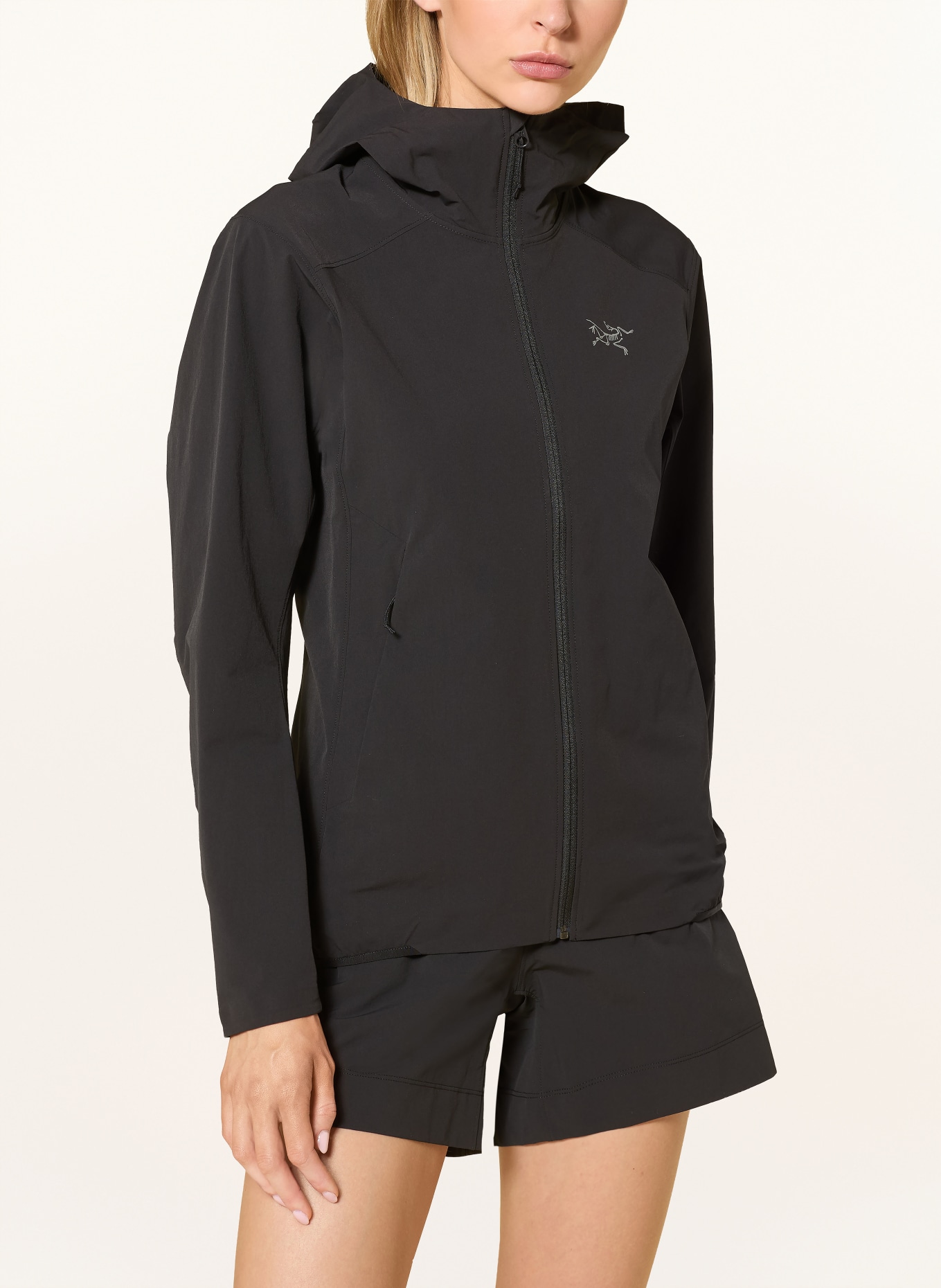 ARC'TERYX Softshell-Jacke GAMMA LIGHTWEIGHT HOODY: SCHWARZ