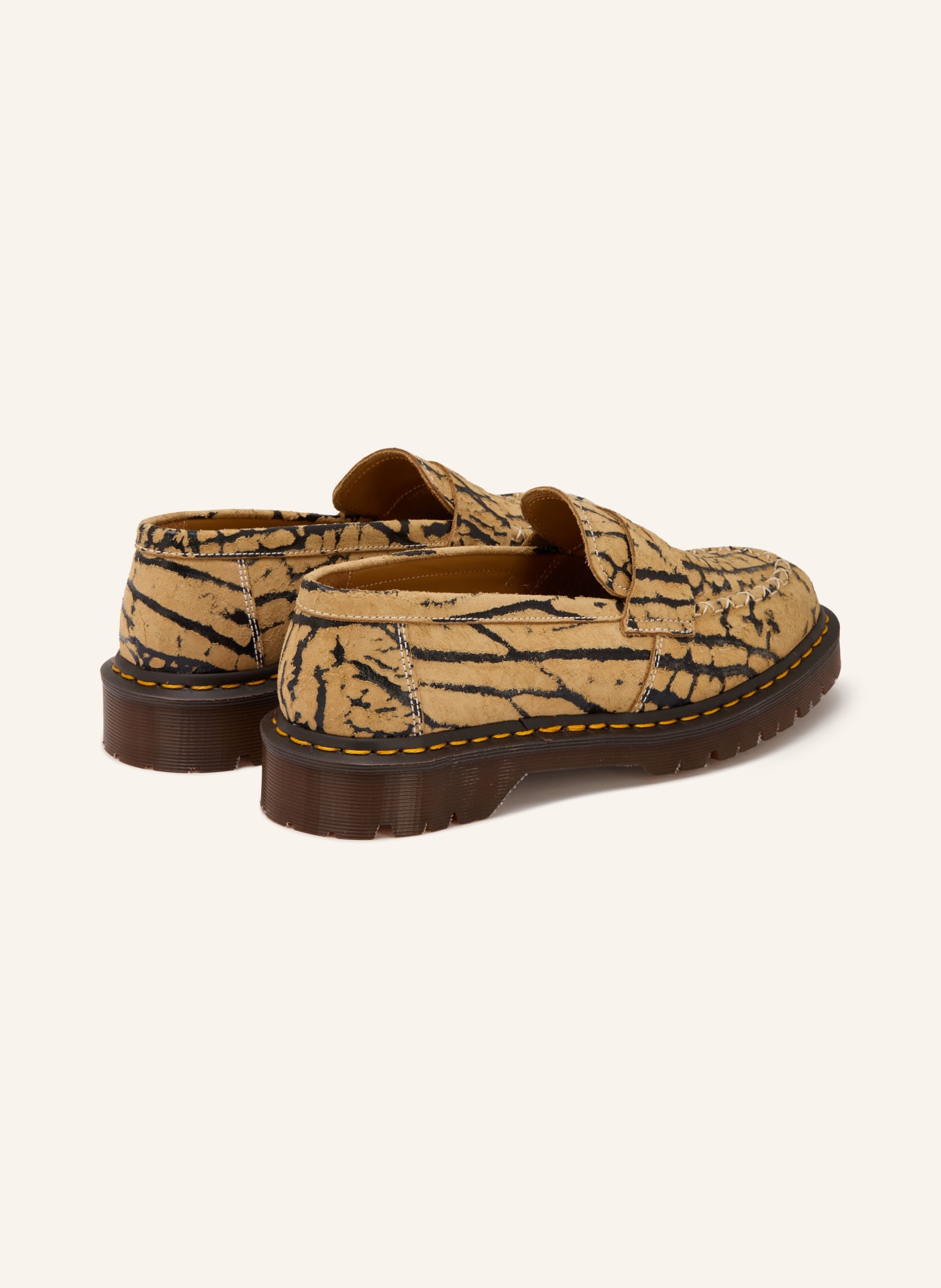 Dr. Martens DELAPRE Penny Loafers: LIGHT BROWN / BLACK