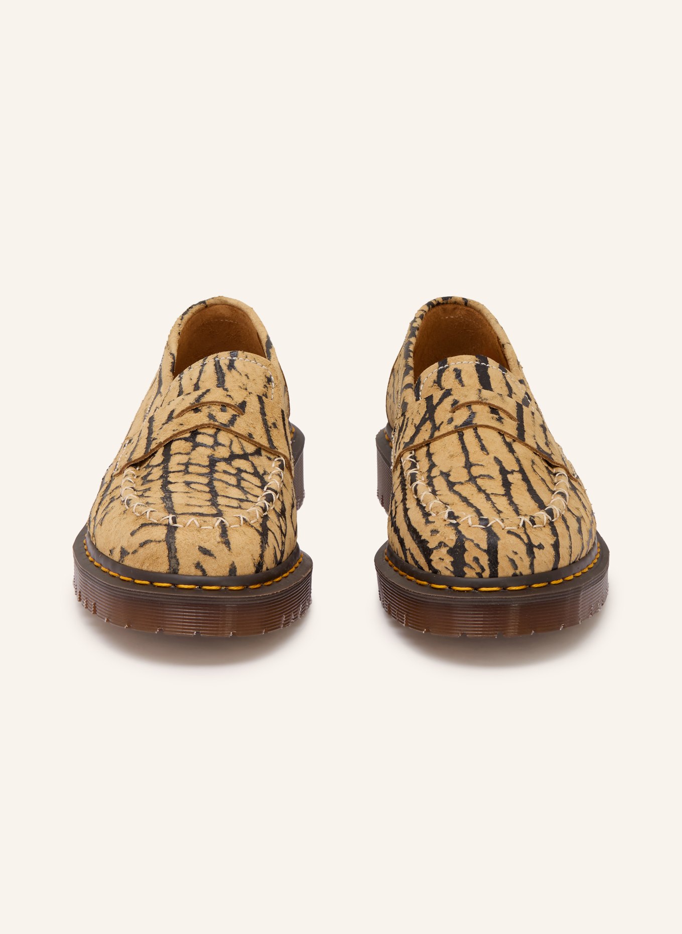 Dr. Martens DELAPRE Penny Loafers: LIGHT BROWN / BLACK