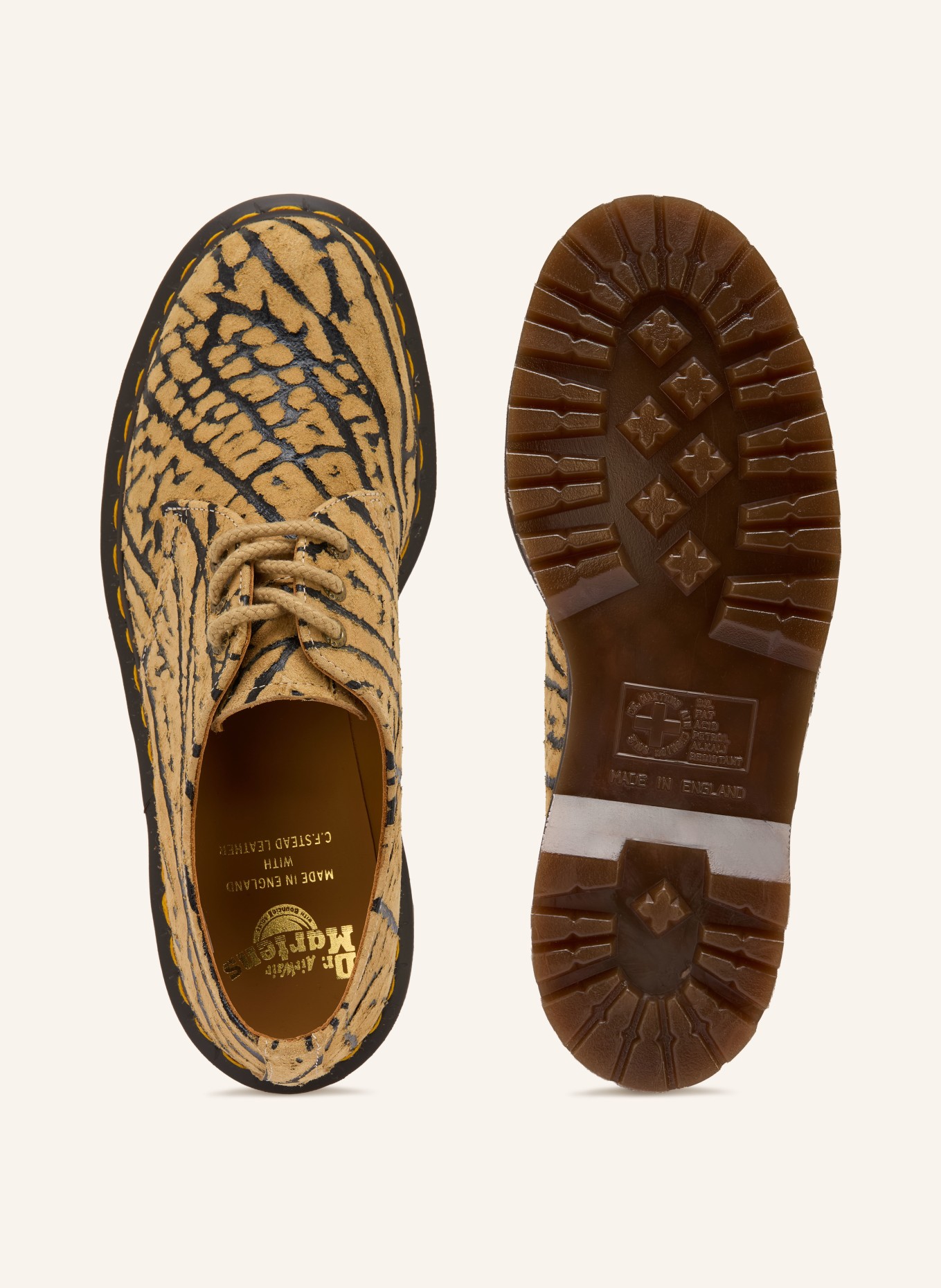 Dr. Martens Schnürer 1461: HELLBRAUN / SCHWARZ