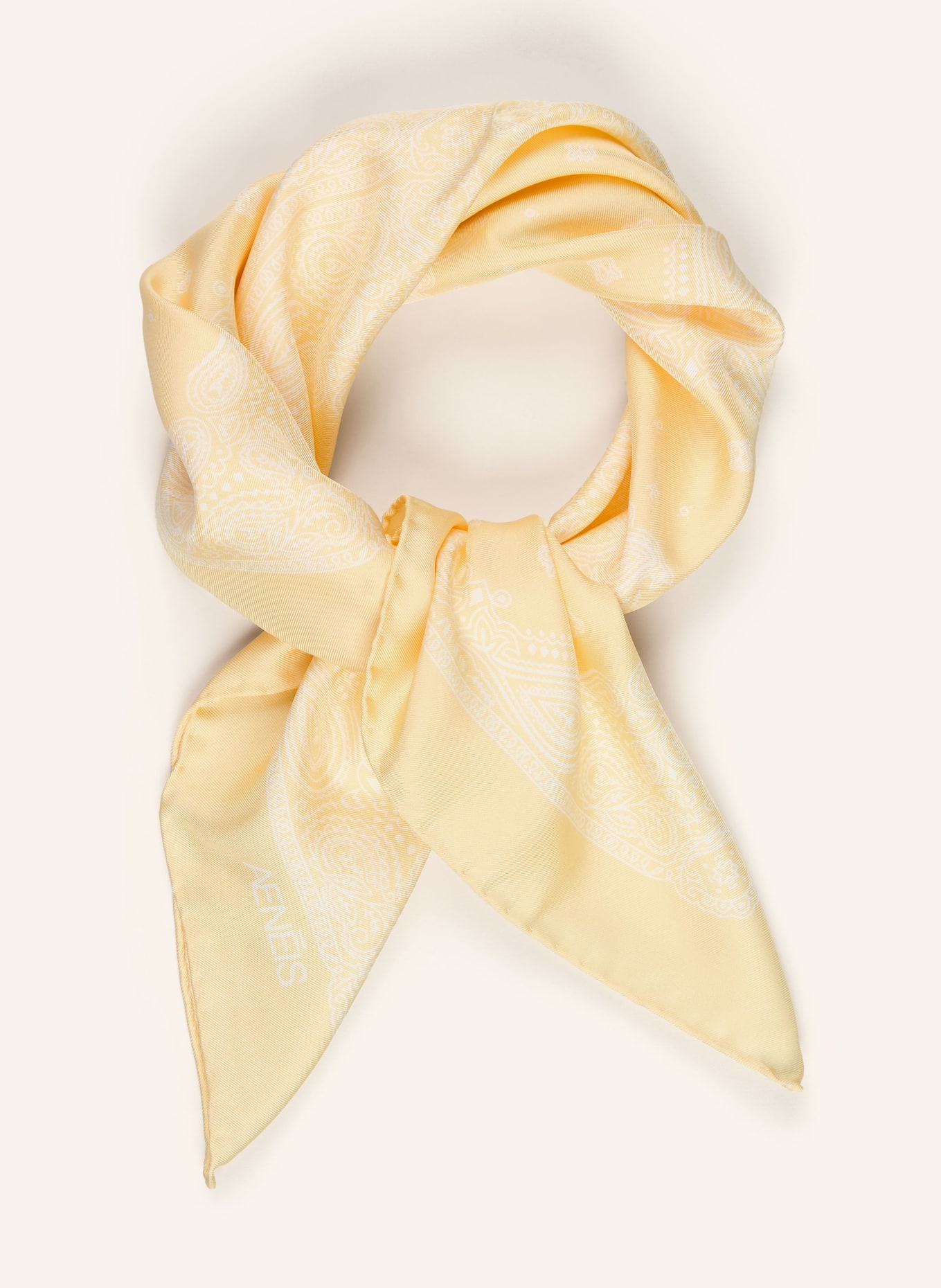 AENEIS Seidentuch: GELB / HELLGELB