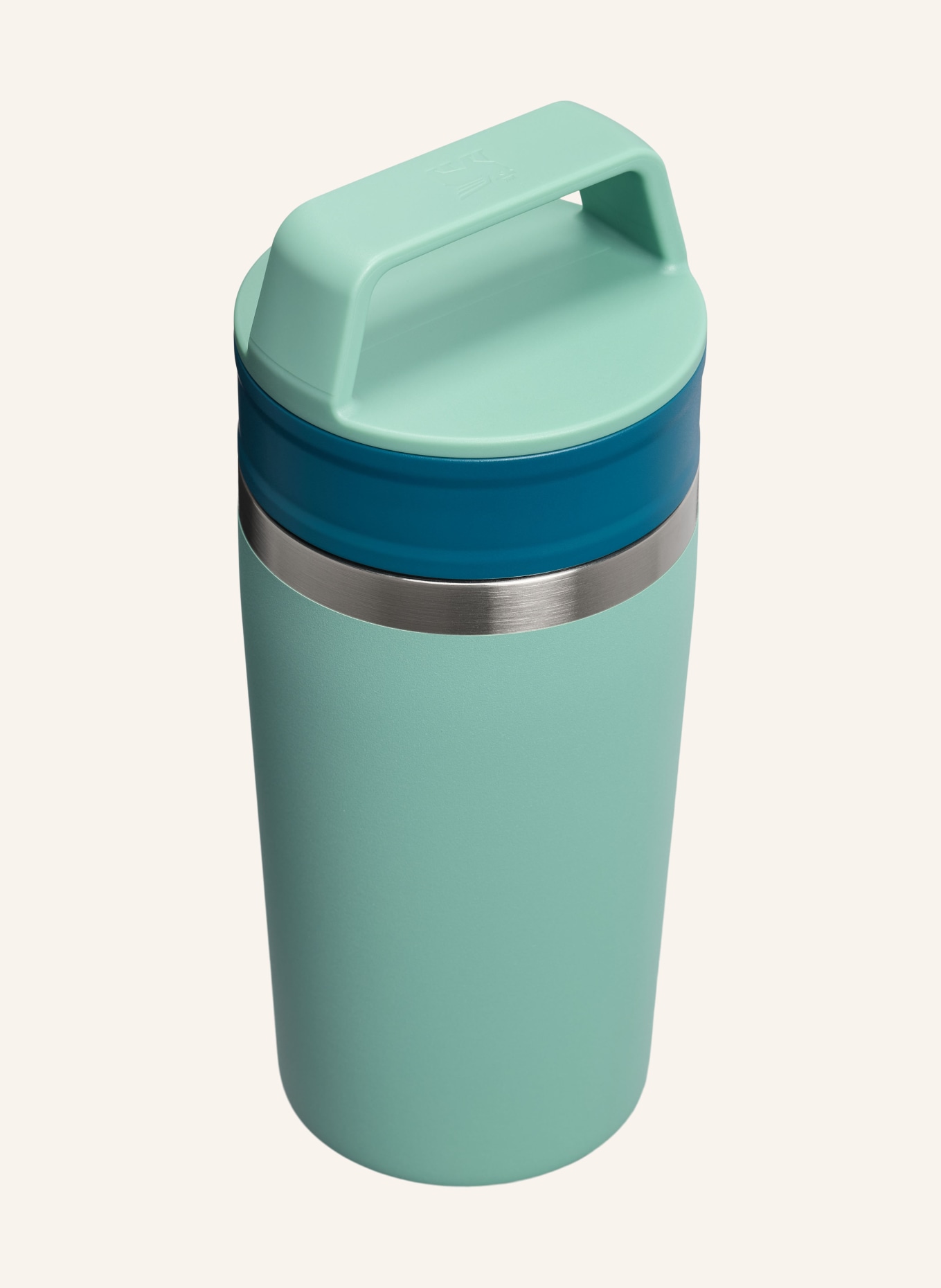 STANLEY Thermobecher THE CAFÉ-TO-GO TRAVEL MUG: HELLGRÜN / SILBER / PETROL