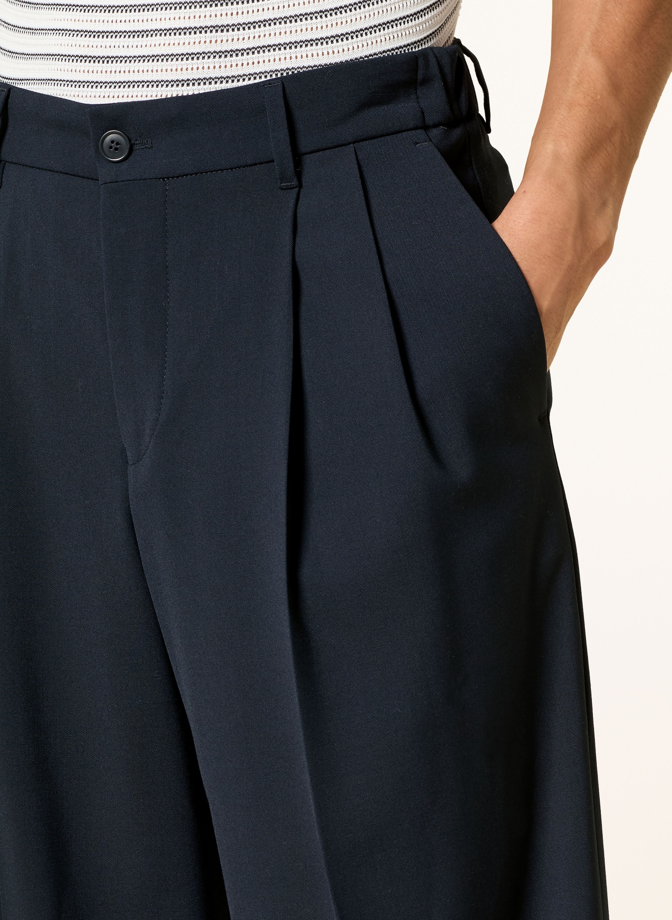 DRYKORN Chino LEEK_WIDE Wide Fit: DARK BLUE