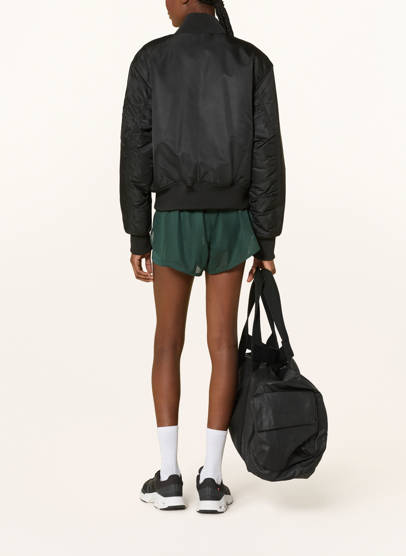 On 2-in-1-Trainingsshorts TRAIN VOLT: DUNKELGRÜN