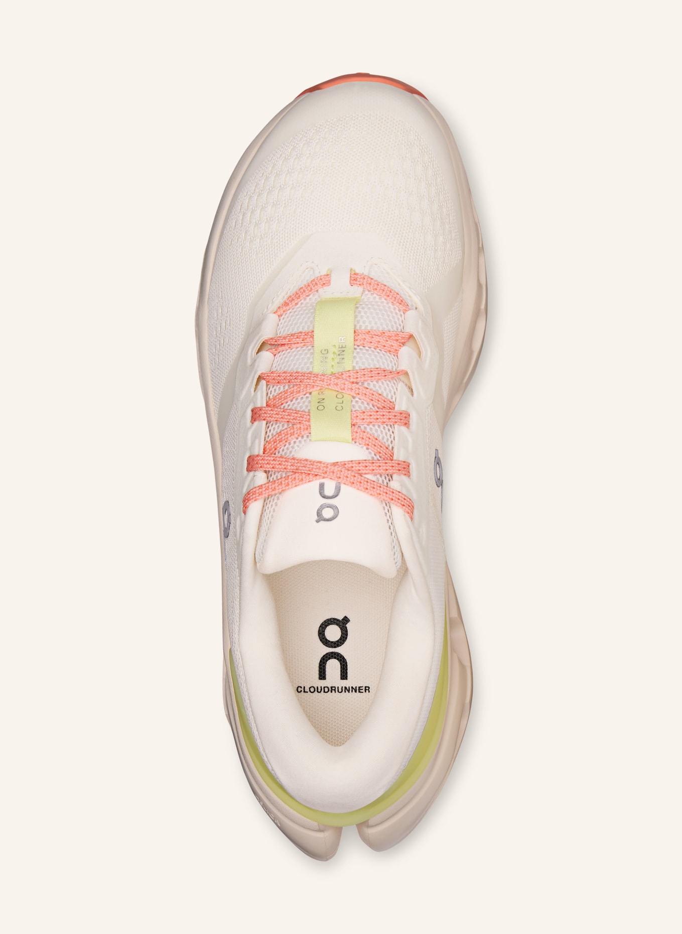 On Buty do biegania CLOUDRUNNER 3: BIAŁY / POMARAŃCZOWY / ŻÓŁTY