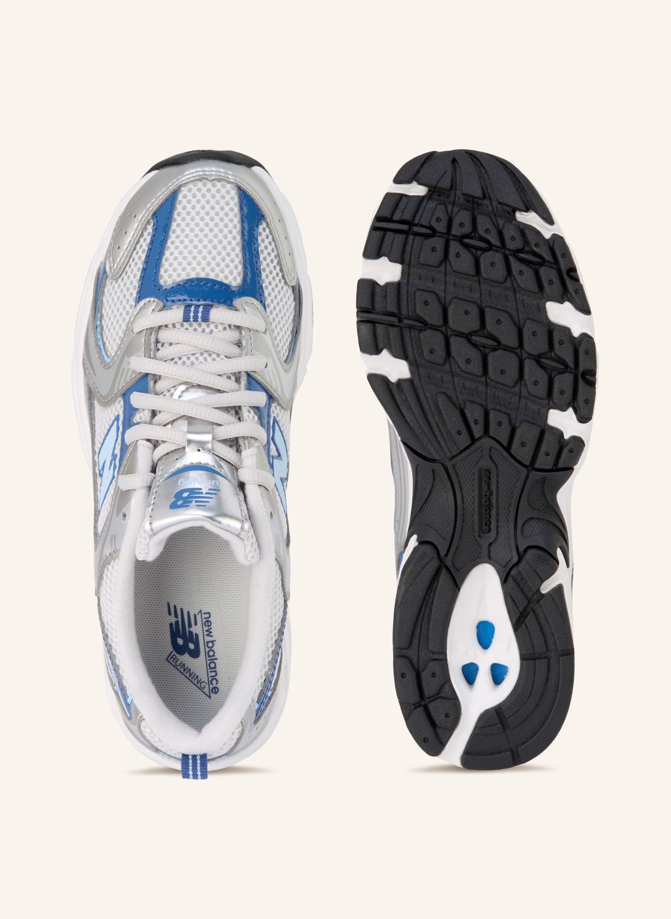 new balance Sneaker 530: SILBER / BLAU / WEISS