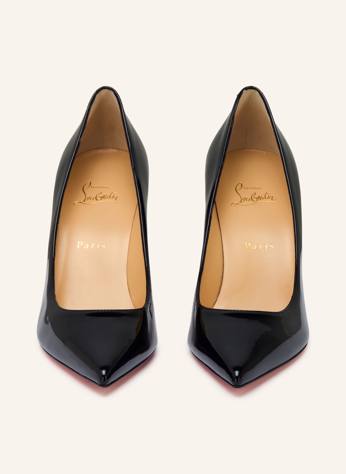 Christian Louboutin Escarpins vernis KATE 85: NOIR