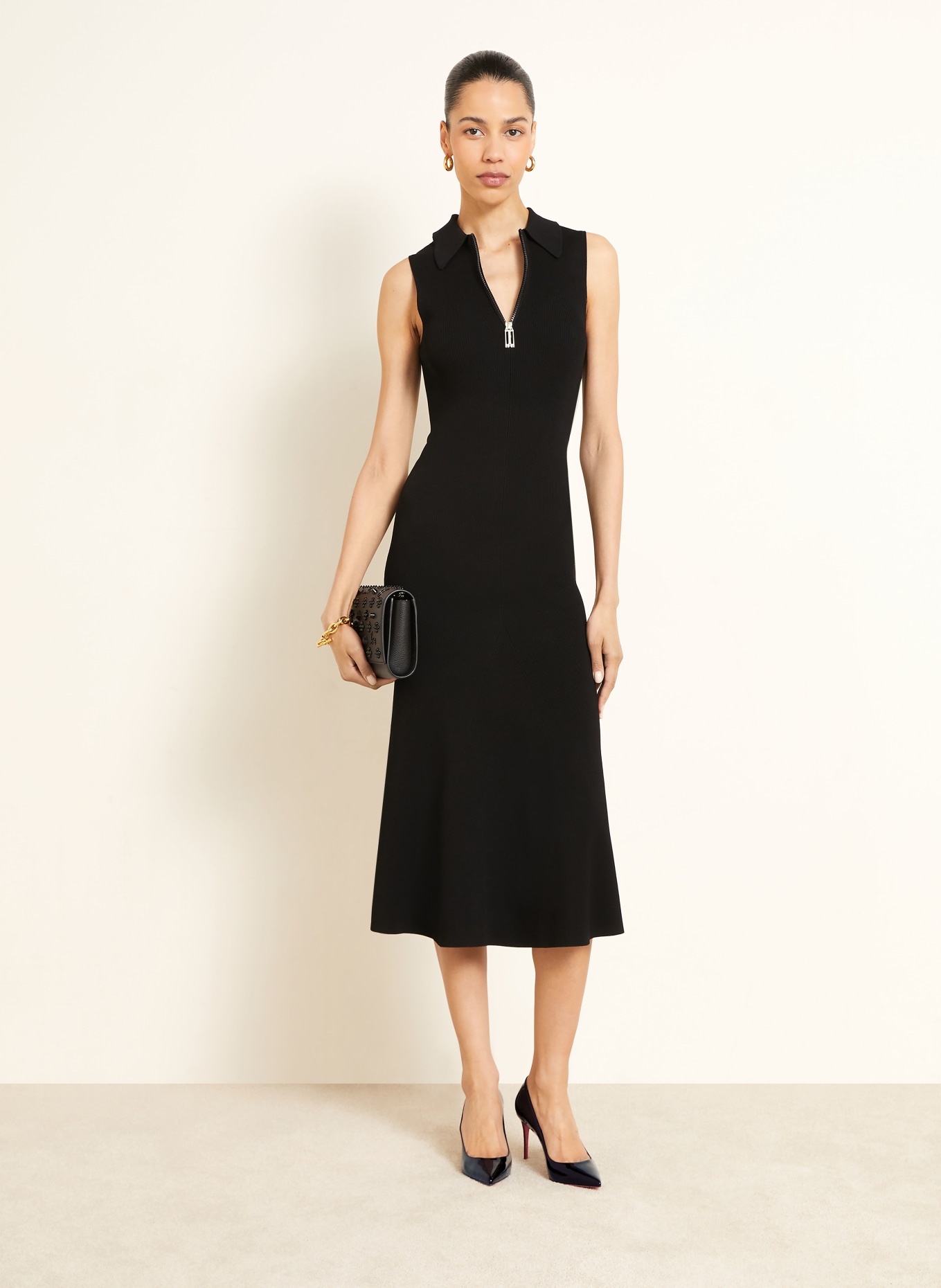 Christian Louboutin Escarpins vernis KATE 85: NOIR