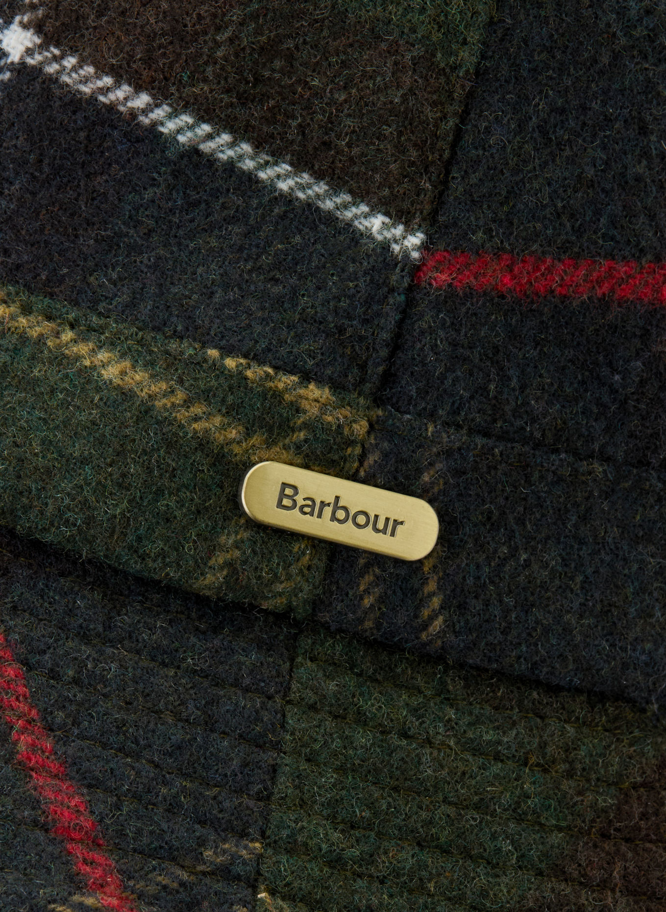 Barbour Klobouk Bucket-Hat HEIDI: TMAVĚ ŠEDÁ / ČERVENÁ / TMAVĚ ZELENÁ