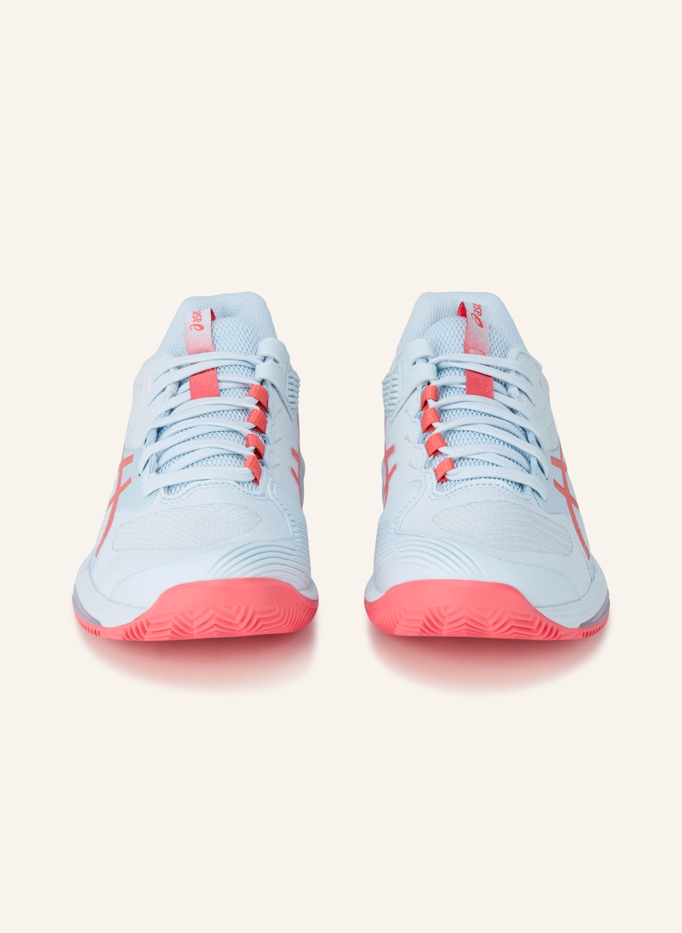 ASICS Chaussures de tennis SOLUTION SPEED FF 4 CLAY: BLEU CLAIR / ROUGE CLAIR