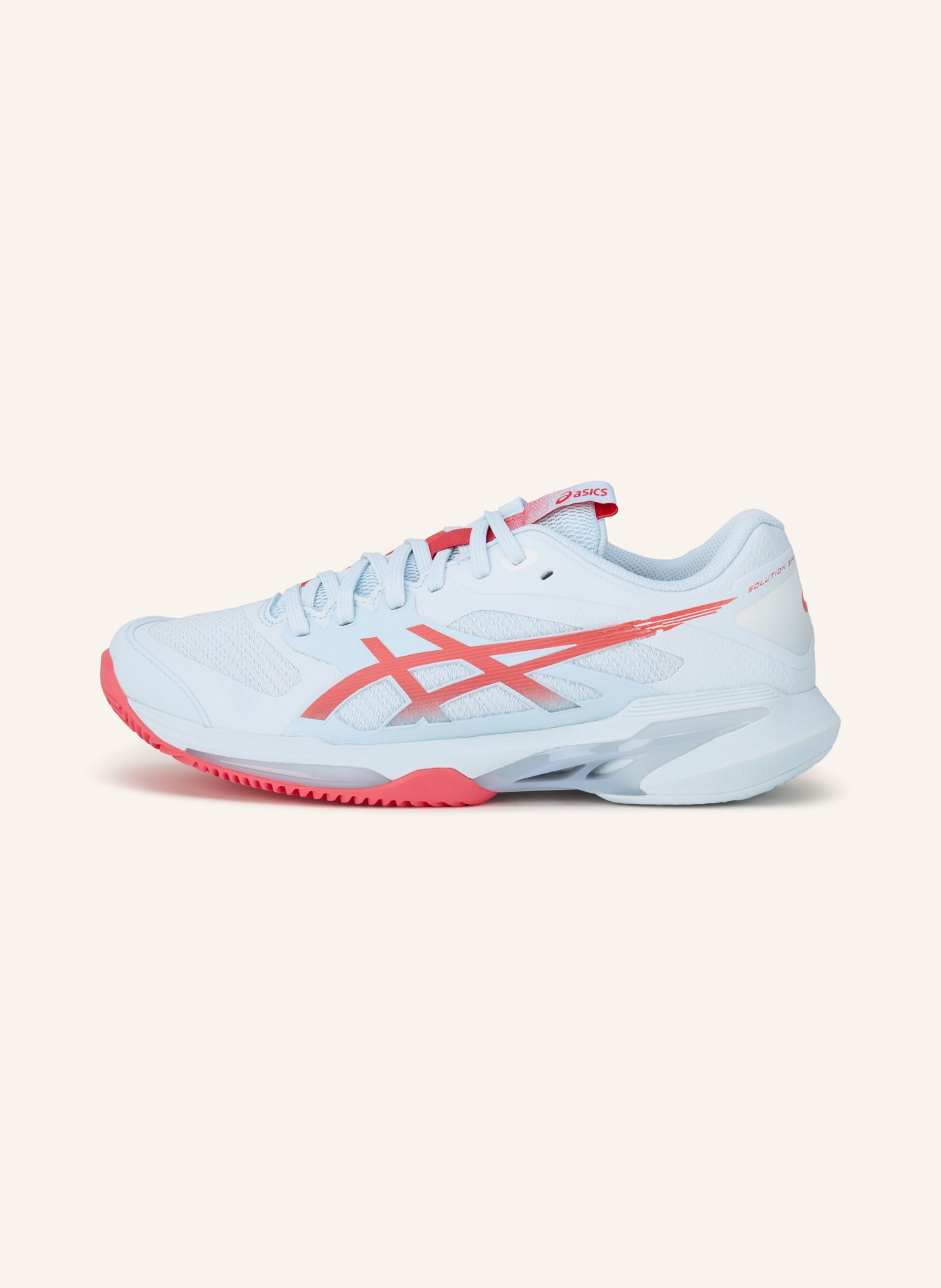 ASICS Chaussures de tennis SOLUTION SPEED FF 4 CLAY: BLEU CLAIR / ROUGE CLAIR