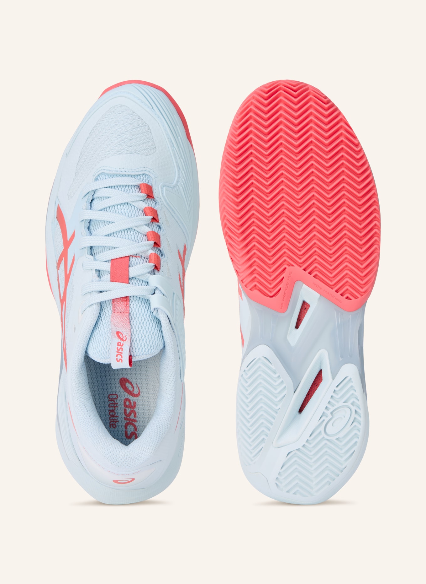 ASICS Chaussures de tennis SOLUTION SPEED FF 4 CLAY: BLEU CLAIR / ROUGE CLAIR