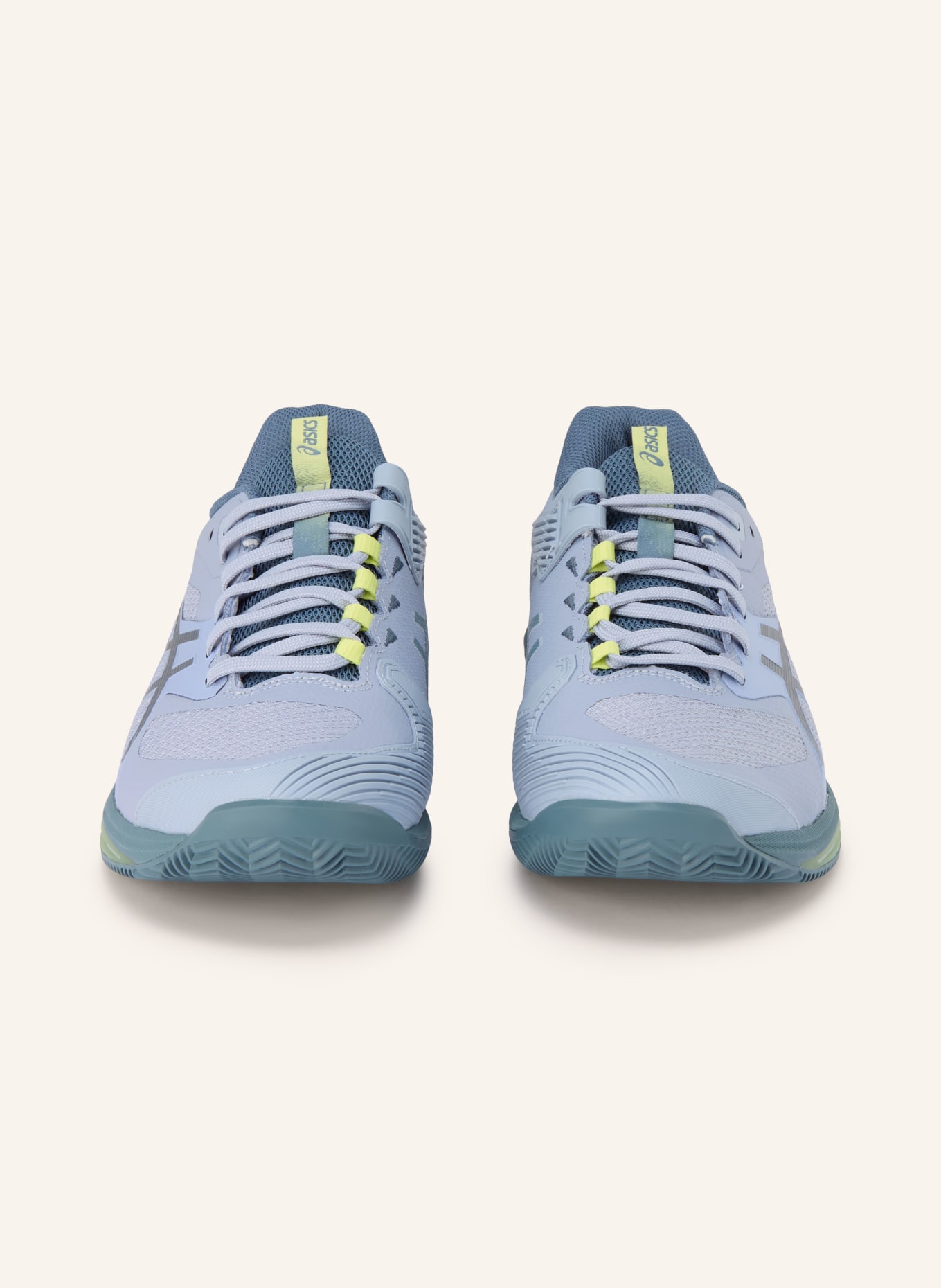 ASICS Tennisschuhe SOLUTION SPEED FF 4 CLAY: BLAUGRAU / GELB / DUNKELGRÜN