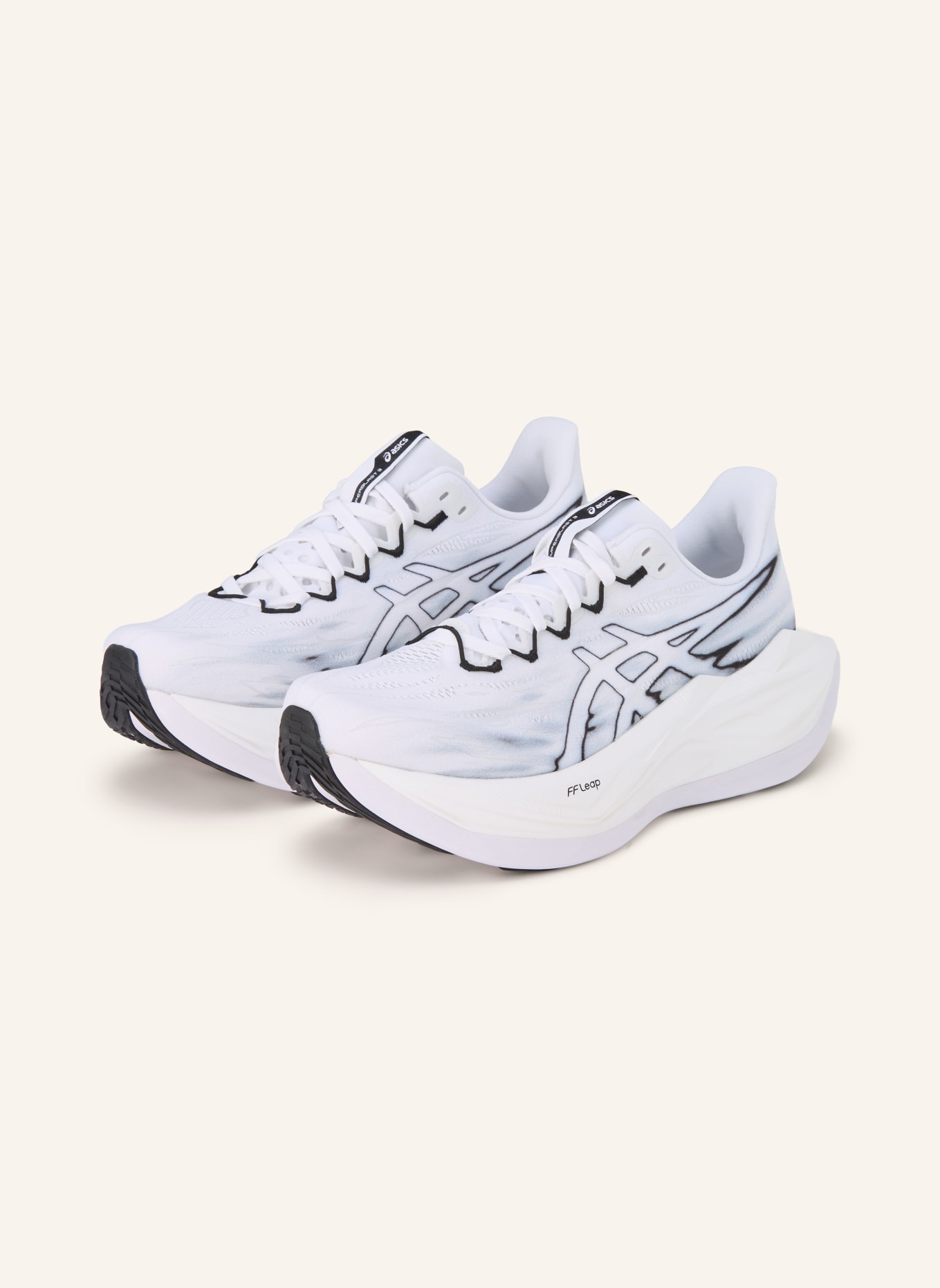 ASICS SUPERBLAST 3 running shoes: WHITE / BLACK