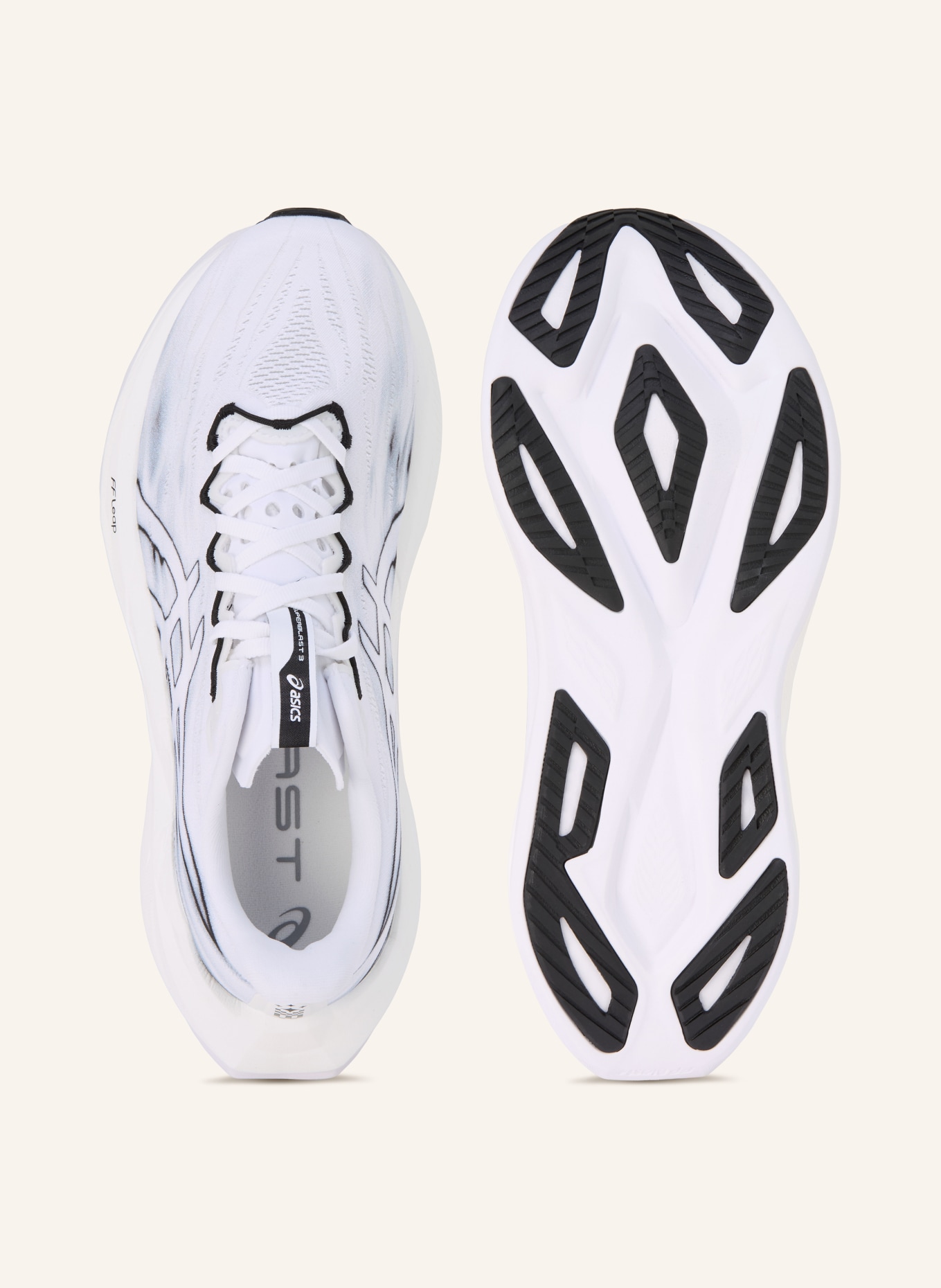 ASICS SUPERBLAST 3 running shoes: WHITE / BLACK