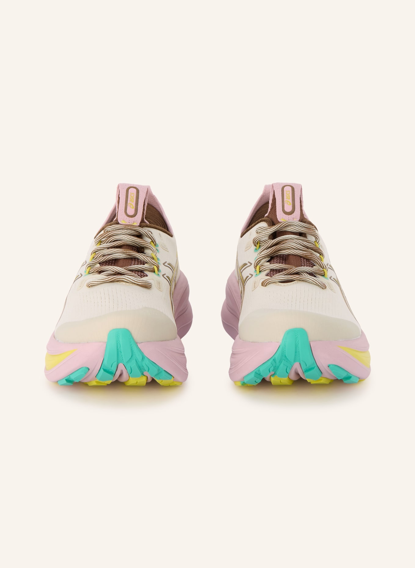 ASICS Laufschuhe GEL-NIMBUS 28 TR: BEIGE / DUNKELBRAUN / HELLLILA