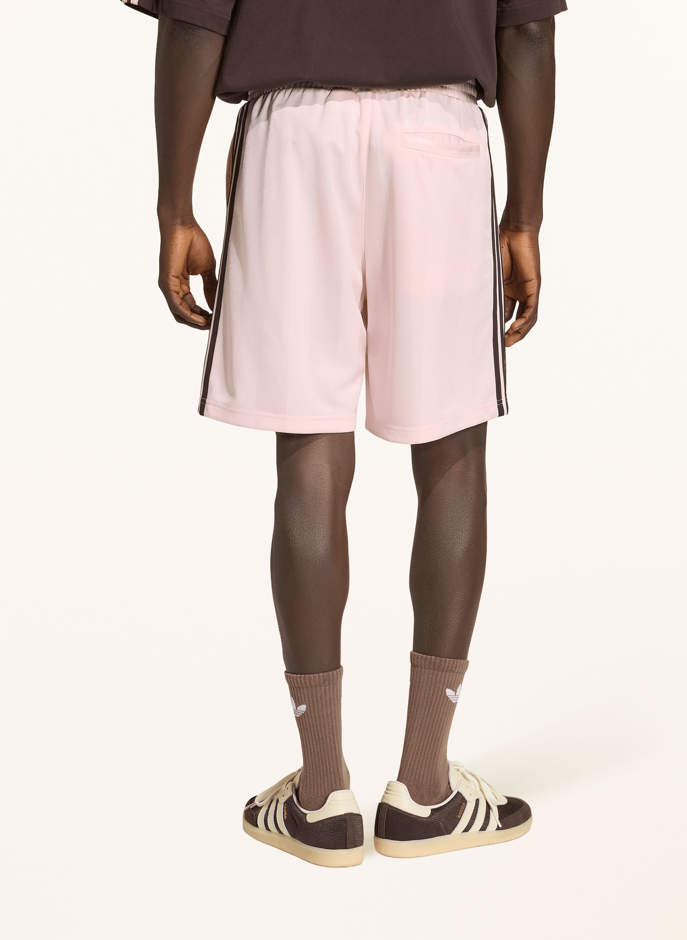 adidas Originals Shorts 3-STRIPES LOOSE ENGINEERED: ROSÉ / SCHWARZ