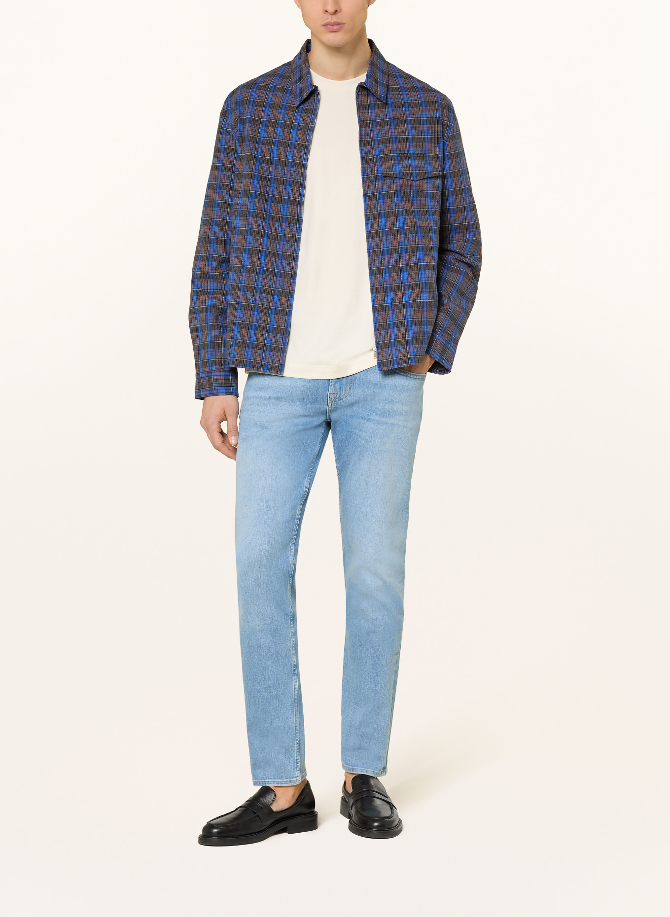 7 for all mankind Džíny SLIMMY TAPERED Skinny Fit: 3LF Light Blue