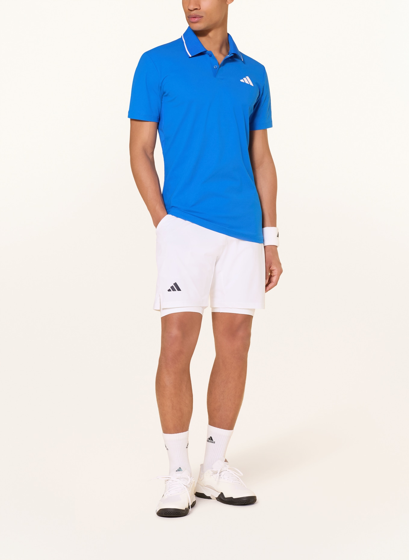 adidas 2-in-1-Tennisshorts TENNIS CLIMACOOL: WEISS / SCHWARZ