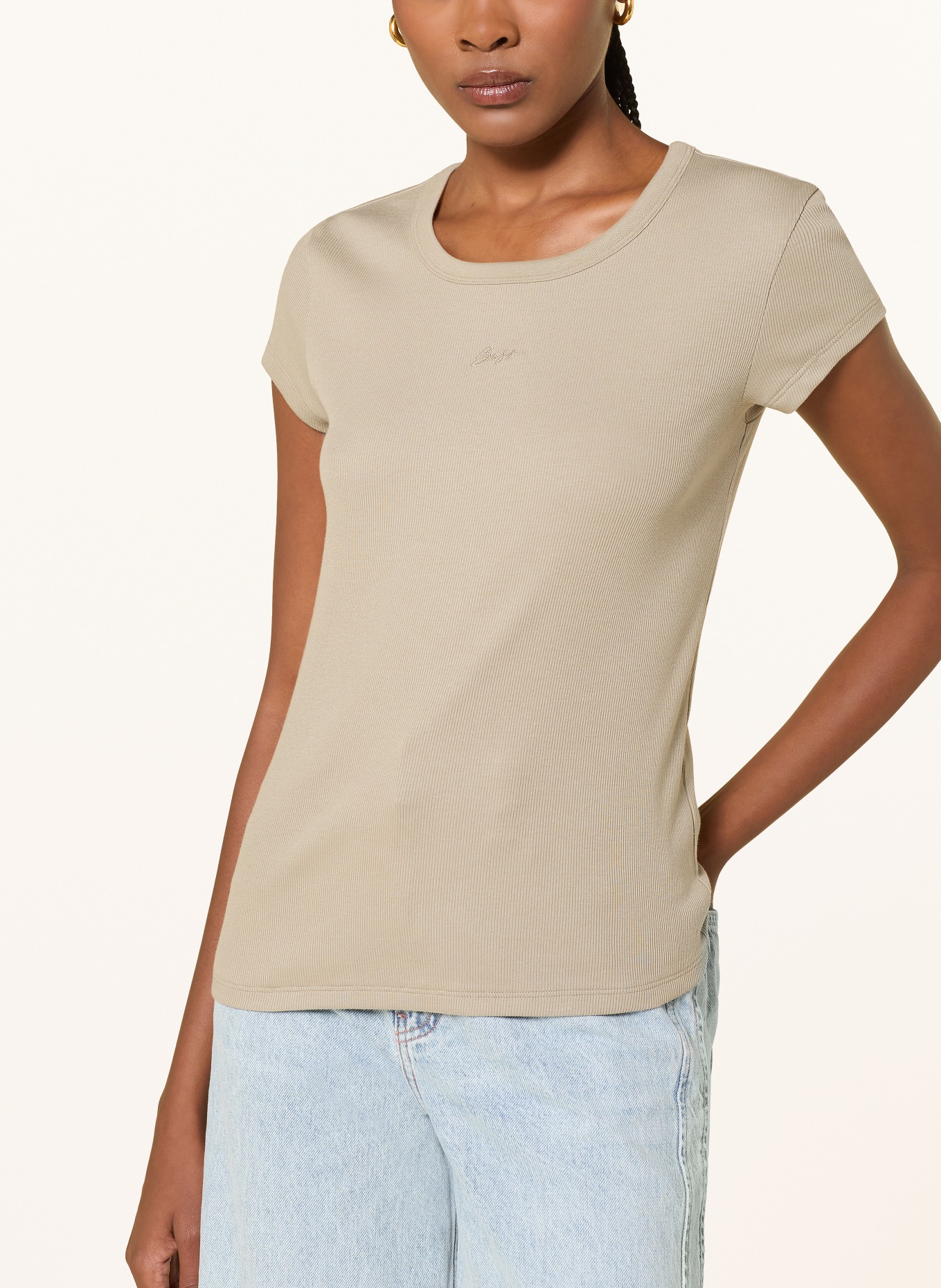 BOSS Tricou ECUTE: VERDE DESCHIS