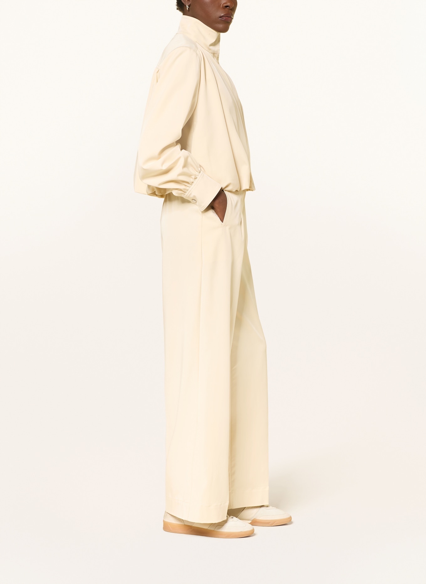 BOSS TARIMA wide-leg pants: LIGHT YELLOW