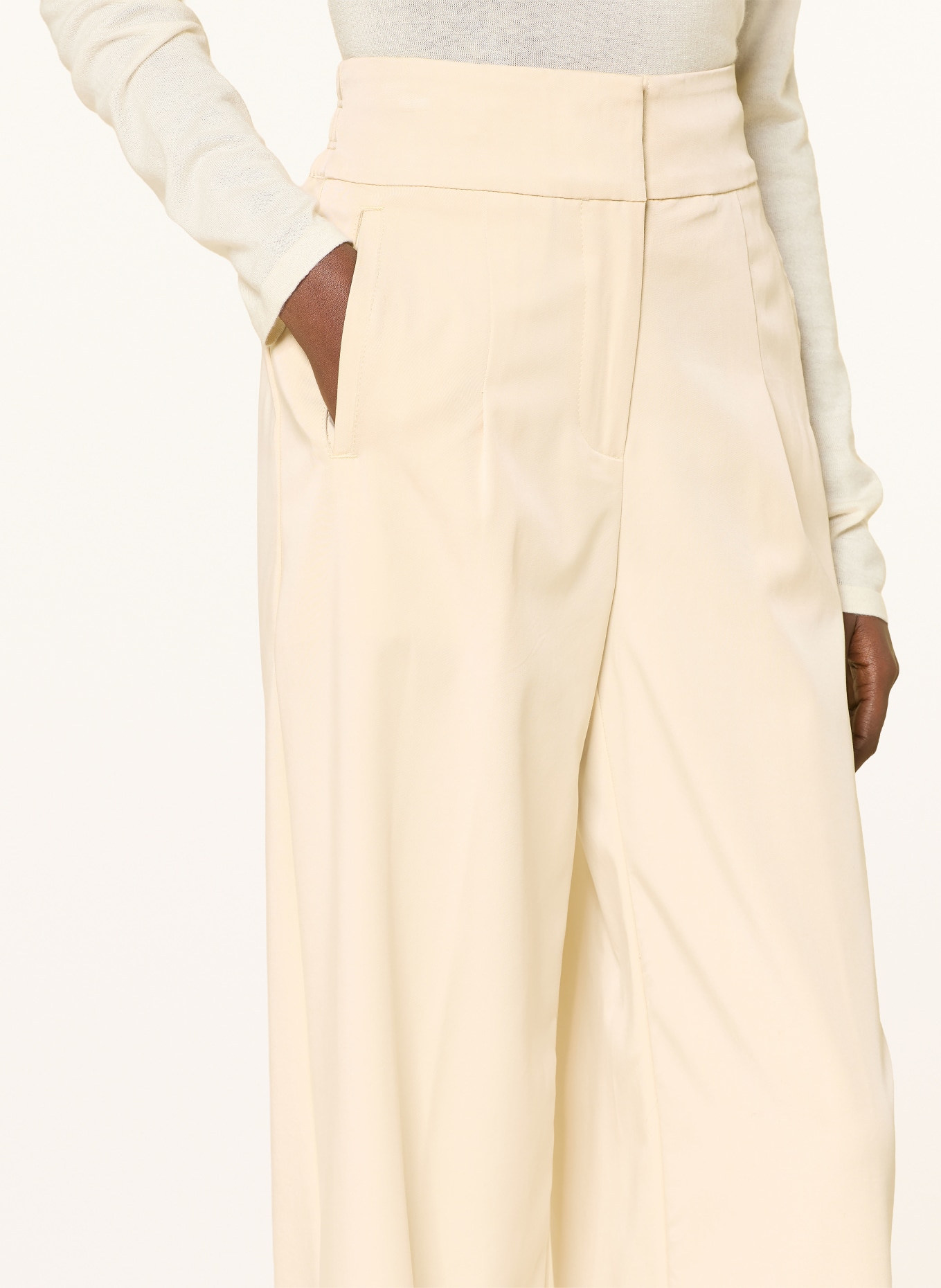 BOSS TARIMA wide-leg pants: LIGHT YELLOW