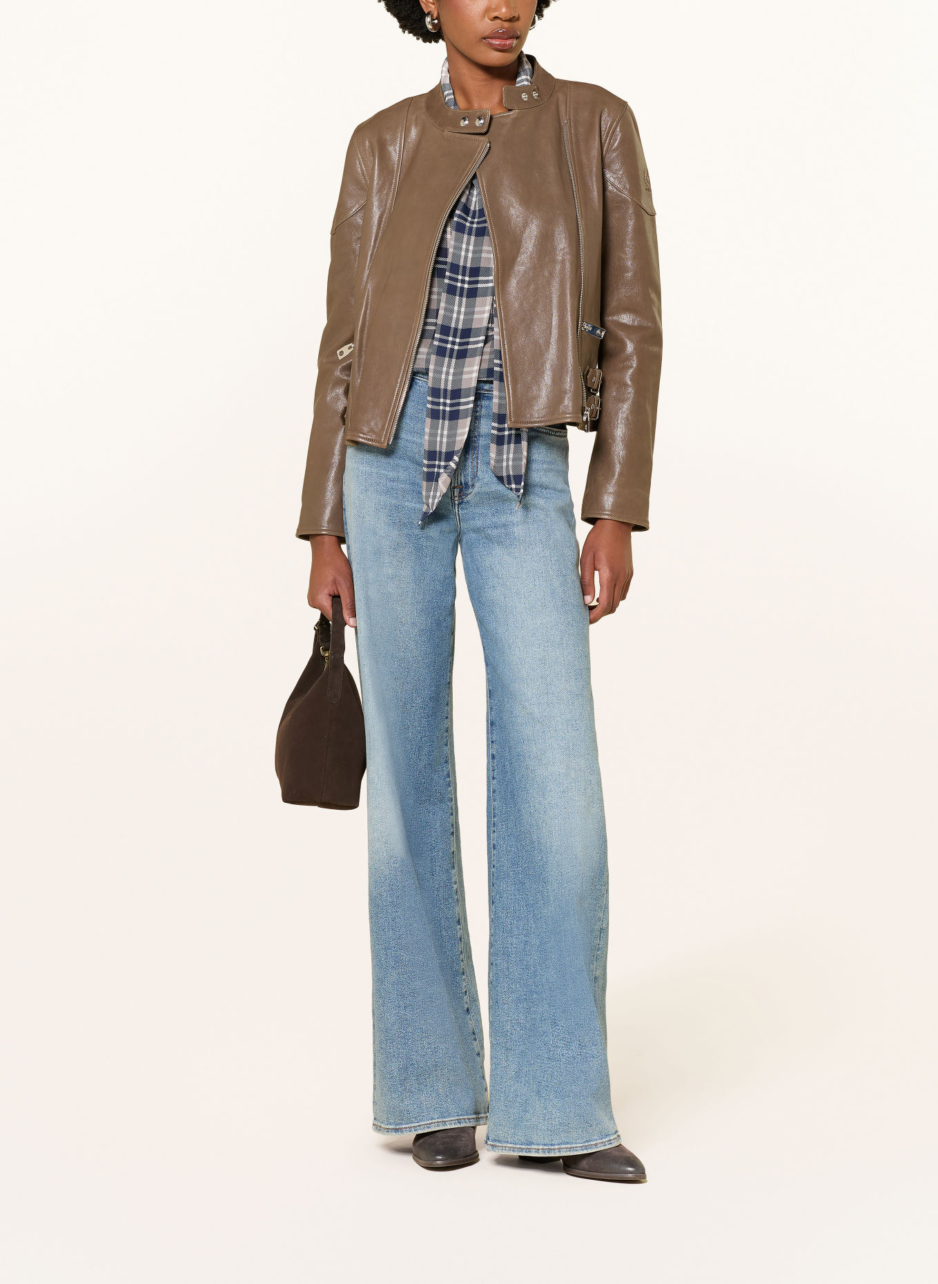 BELSTAFF Lederjacke RUSSO: TAUPE