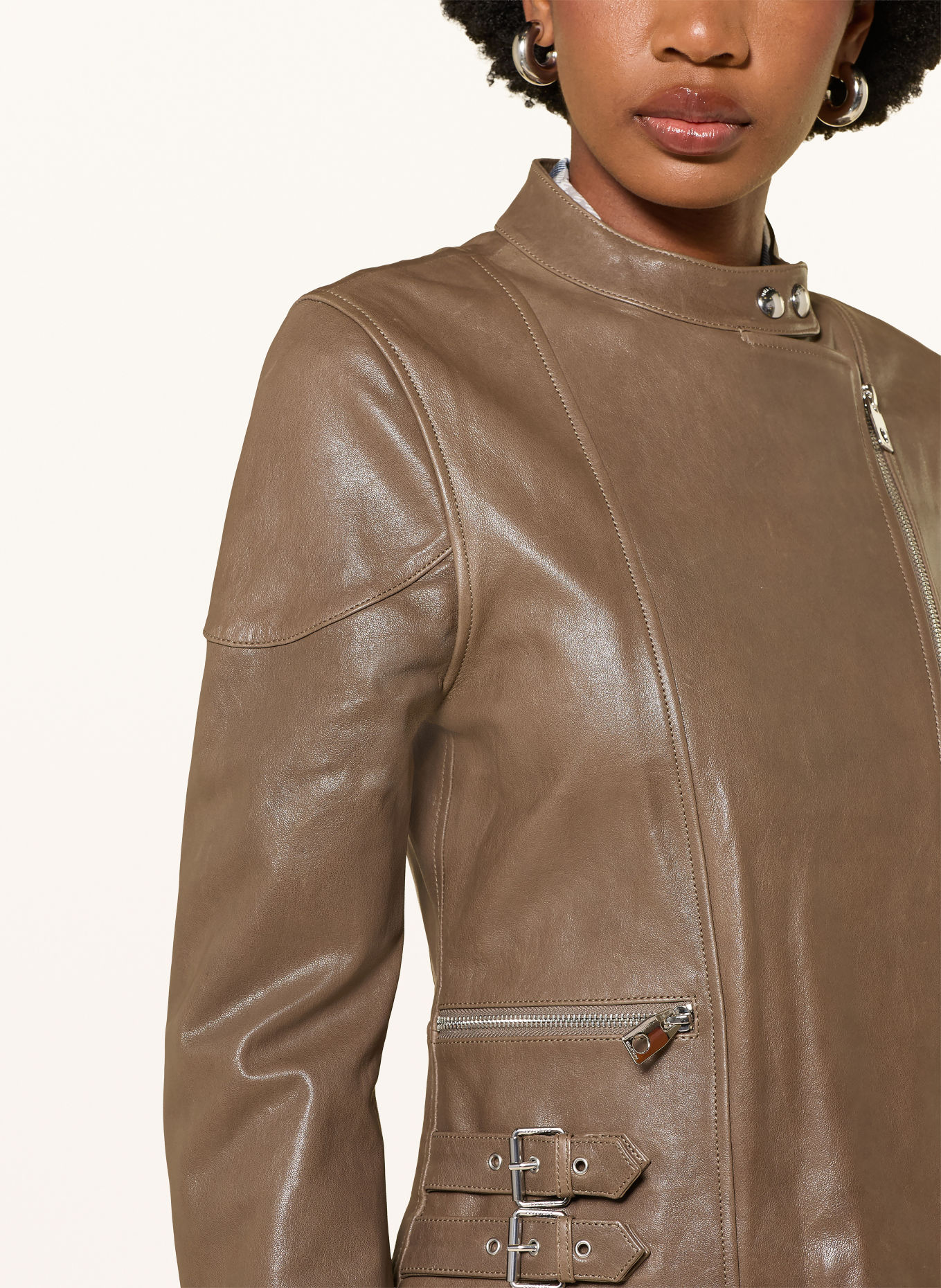 BELSTAFF Lederjacke RUSSO: TAUPE