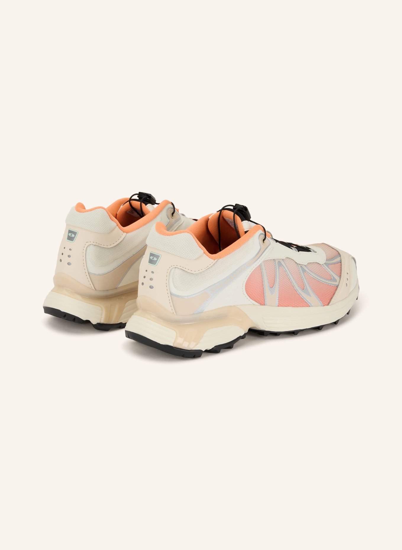 SALOMON Baskets XT-WHISPER: BLANC / ARGENT / ORANGE CLAIR