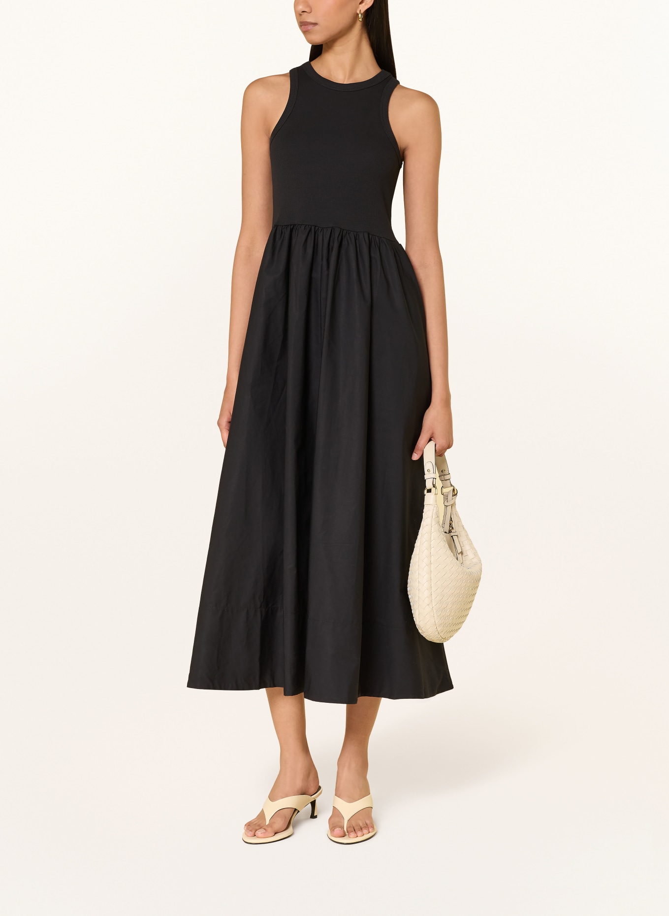 Y.A.S. Kleid im Materialmix: SCHWARZ