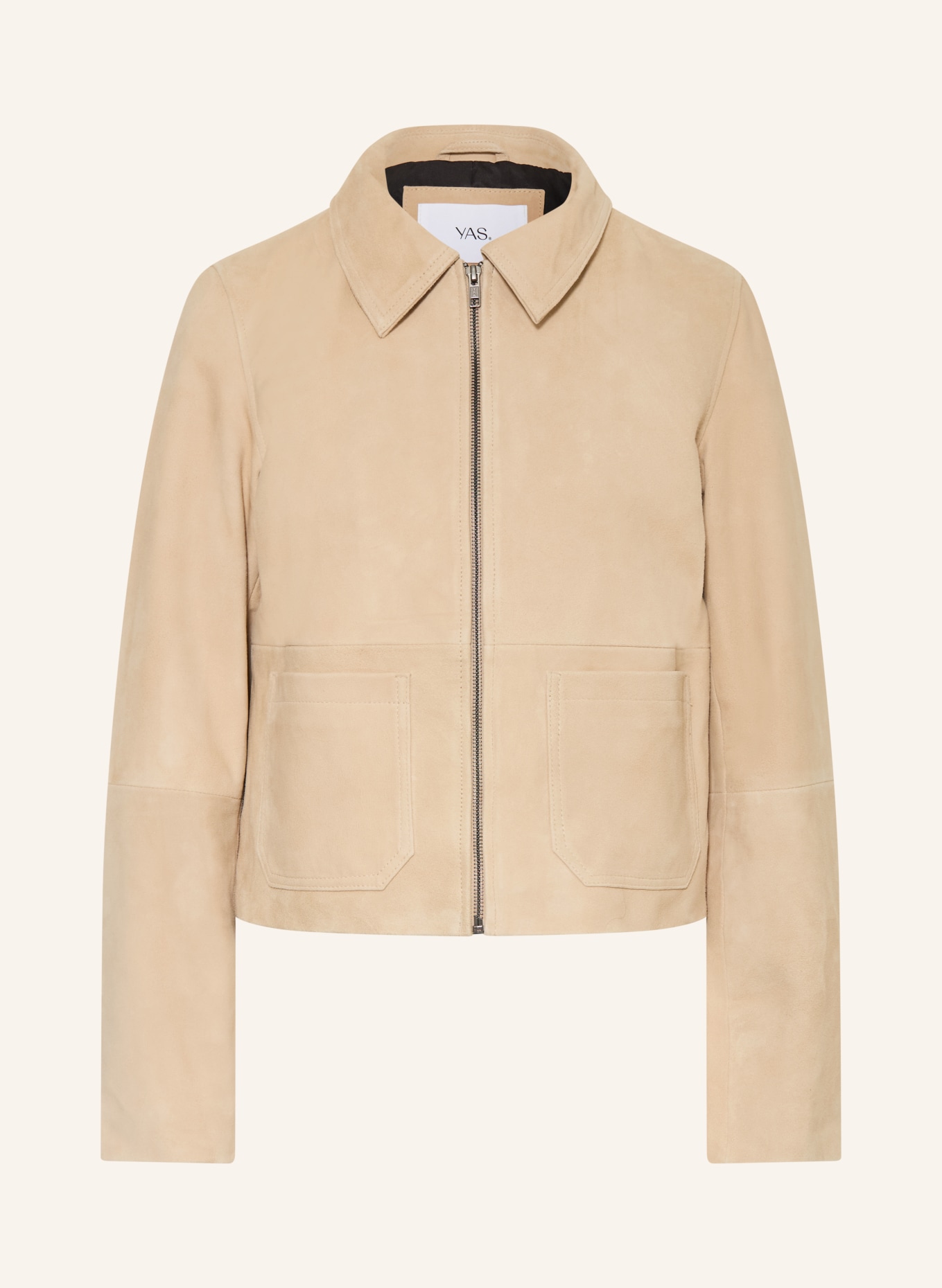Y.A.S. Leren jas: LICHTBRUIN