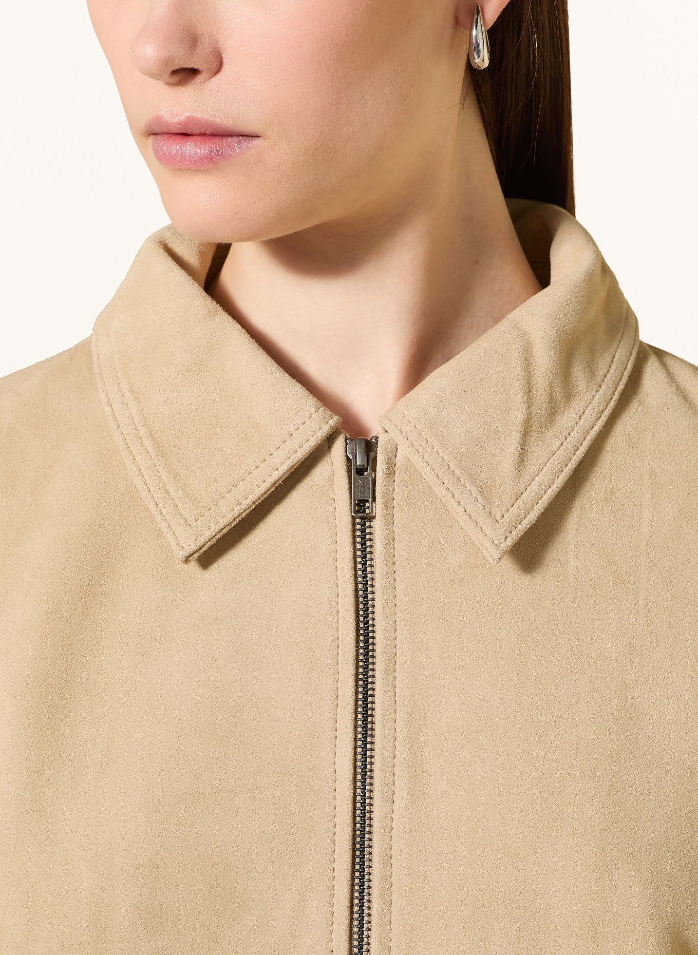 Y.A.S. Leren jas: LICHTBRUIN