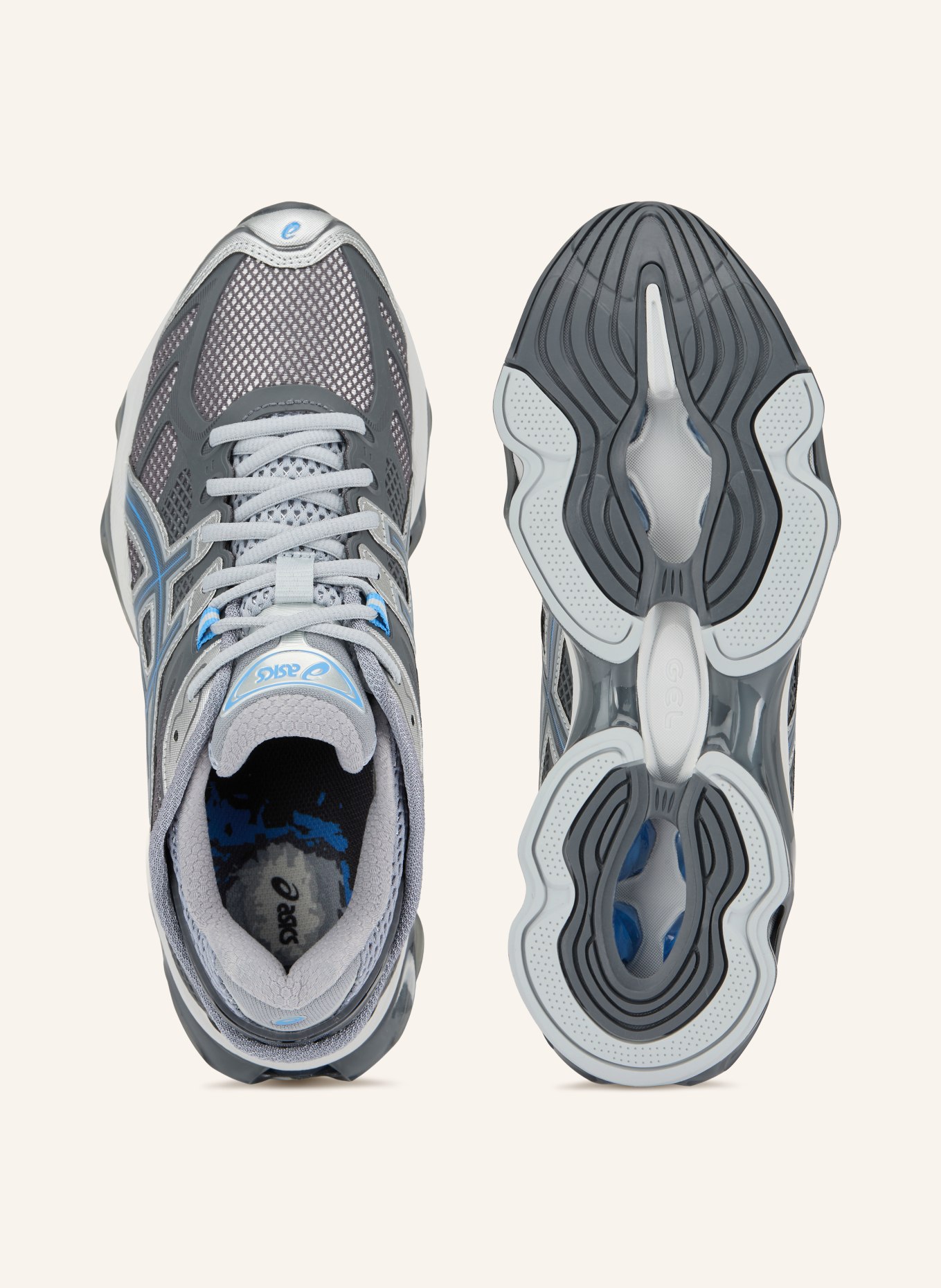 ASICS GEL-KINETIC 2.0 Sneakers: DARK GRAY / SILVER / BLUE