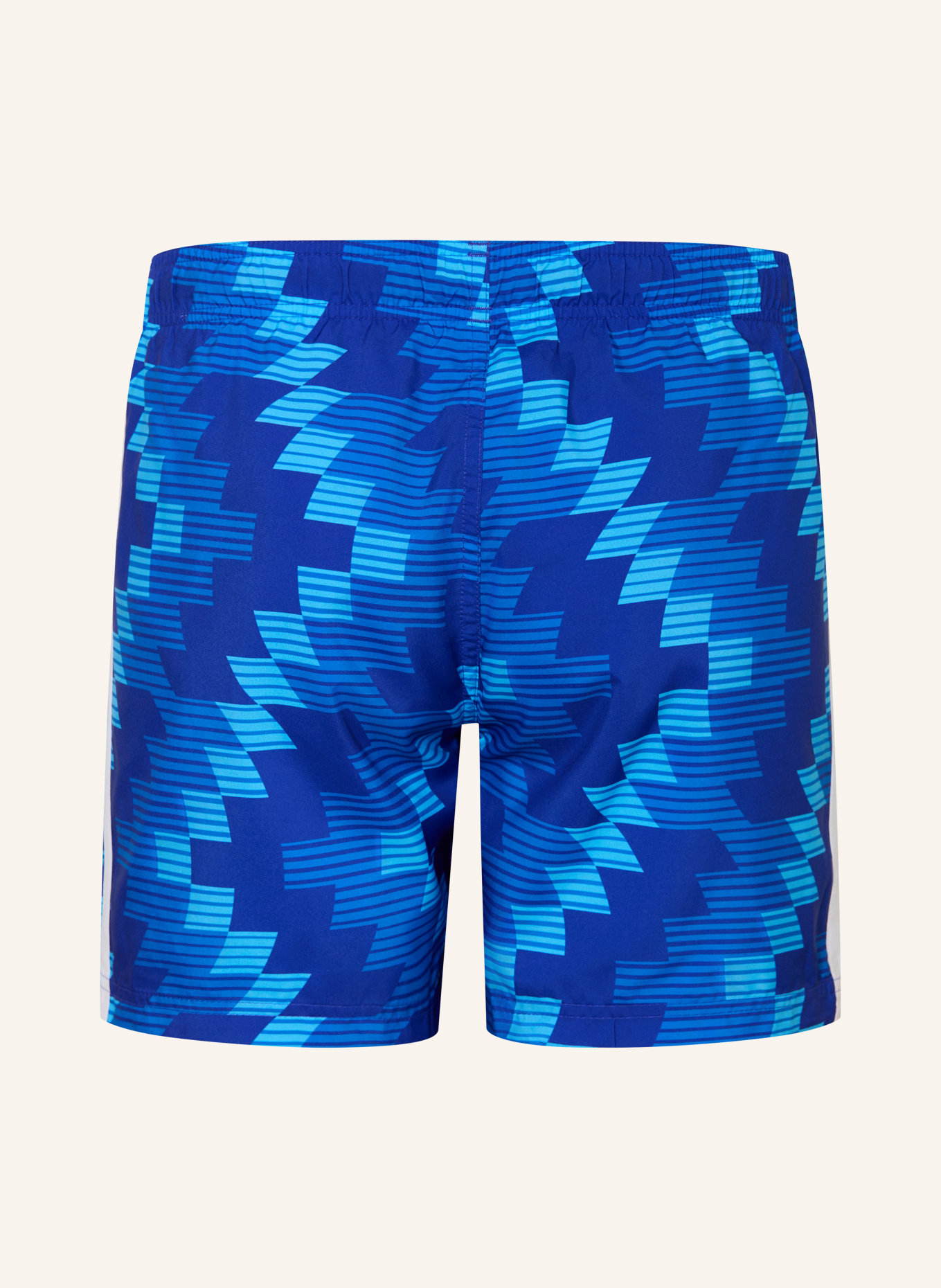 adidas Short de bain FOOTBALL-INSPIRED GRAPHIC 5 pouces: BLEU / BLEU CLAIR / BLANC