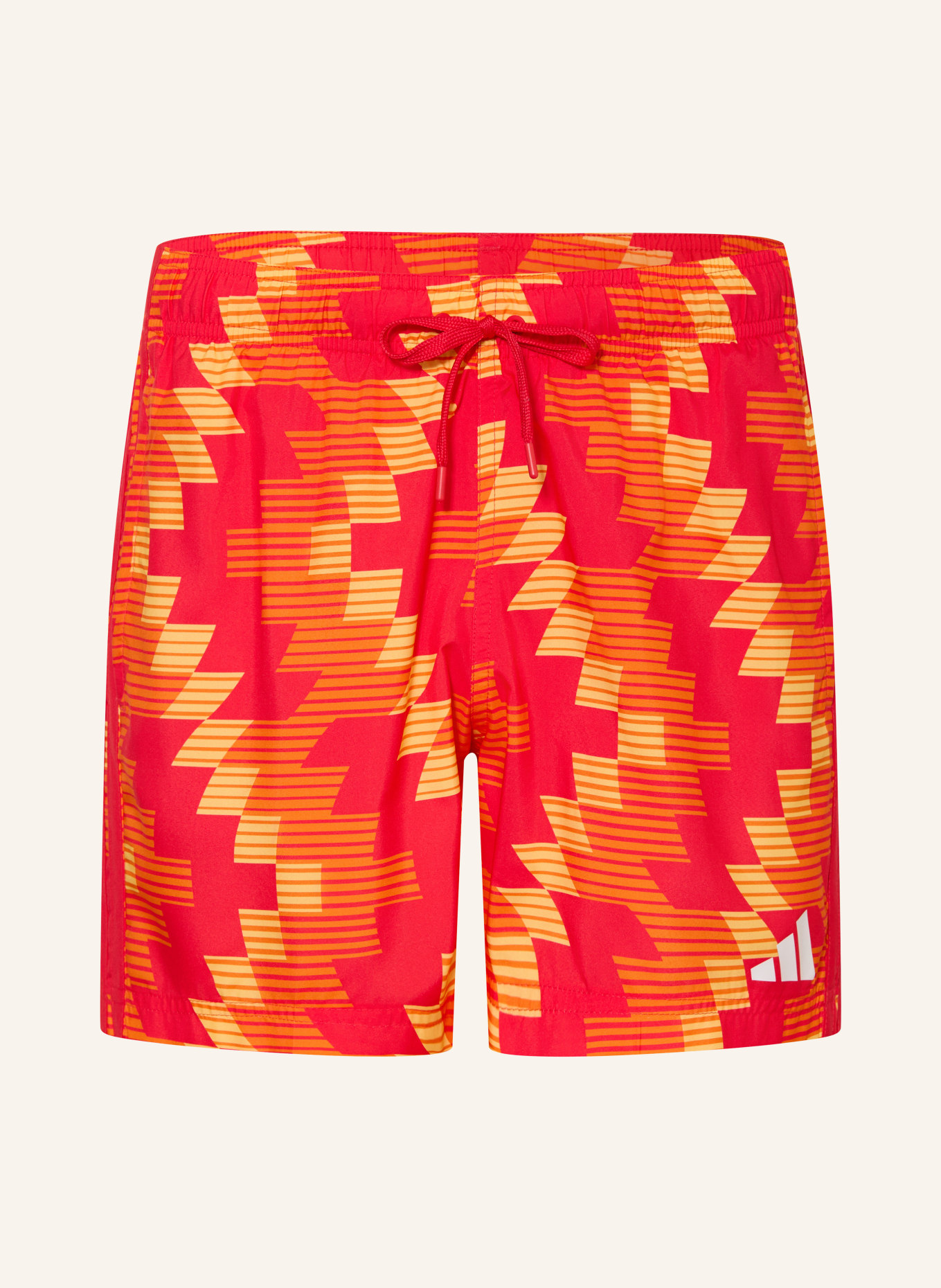 adidas Short de bain FOOTBALL-INSPIRED GRAPHIC 5 pouces: ROUGE / ORANGE / JAUNE
