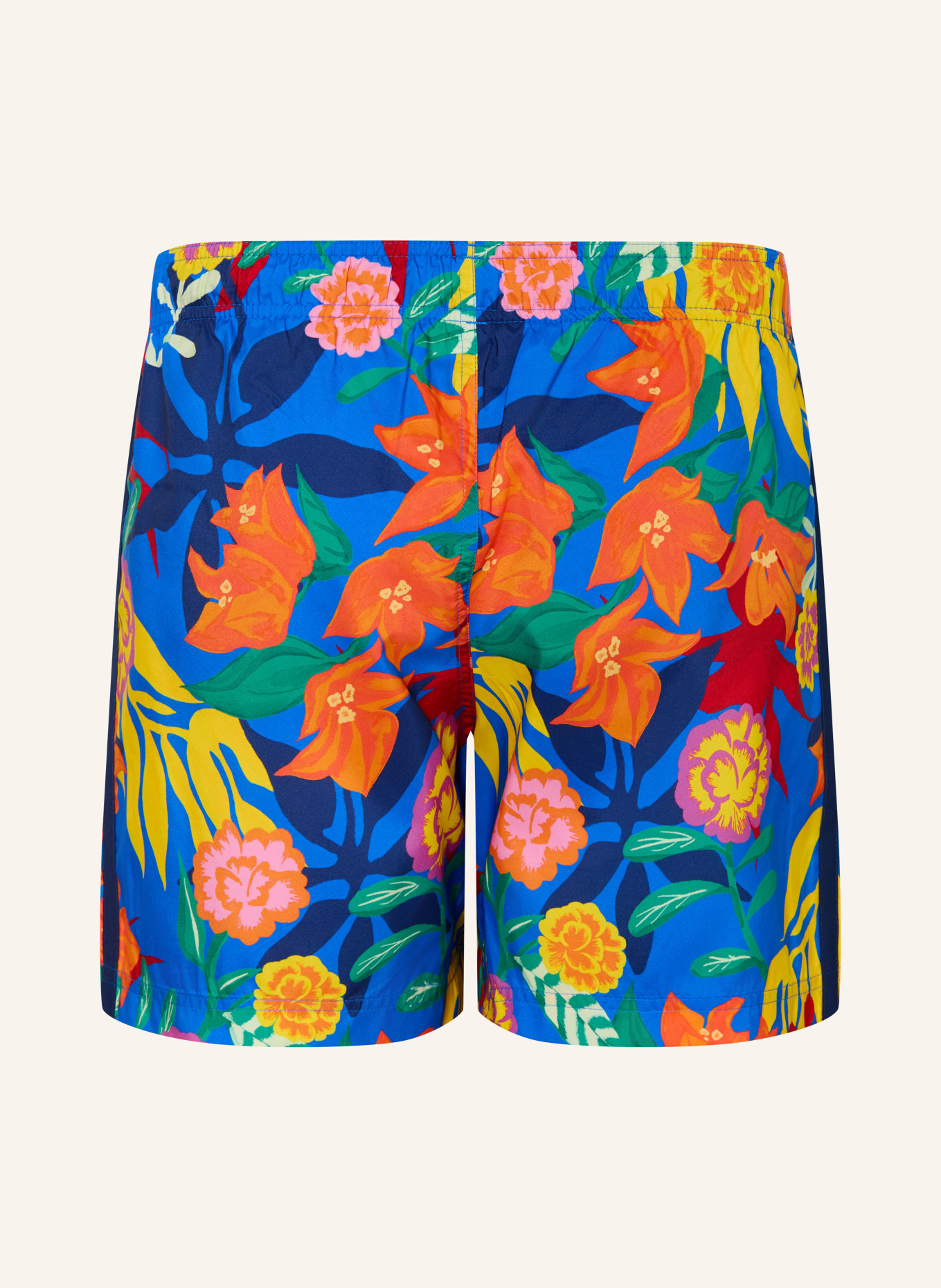 adidas Zwemshort MEXICANA FLORALS 3 STRIPES ZWEMSHORT 5 INCH: DONKERBLAUW / ROOD / GEEL