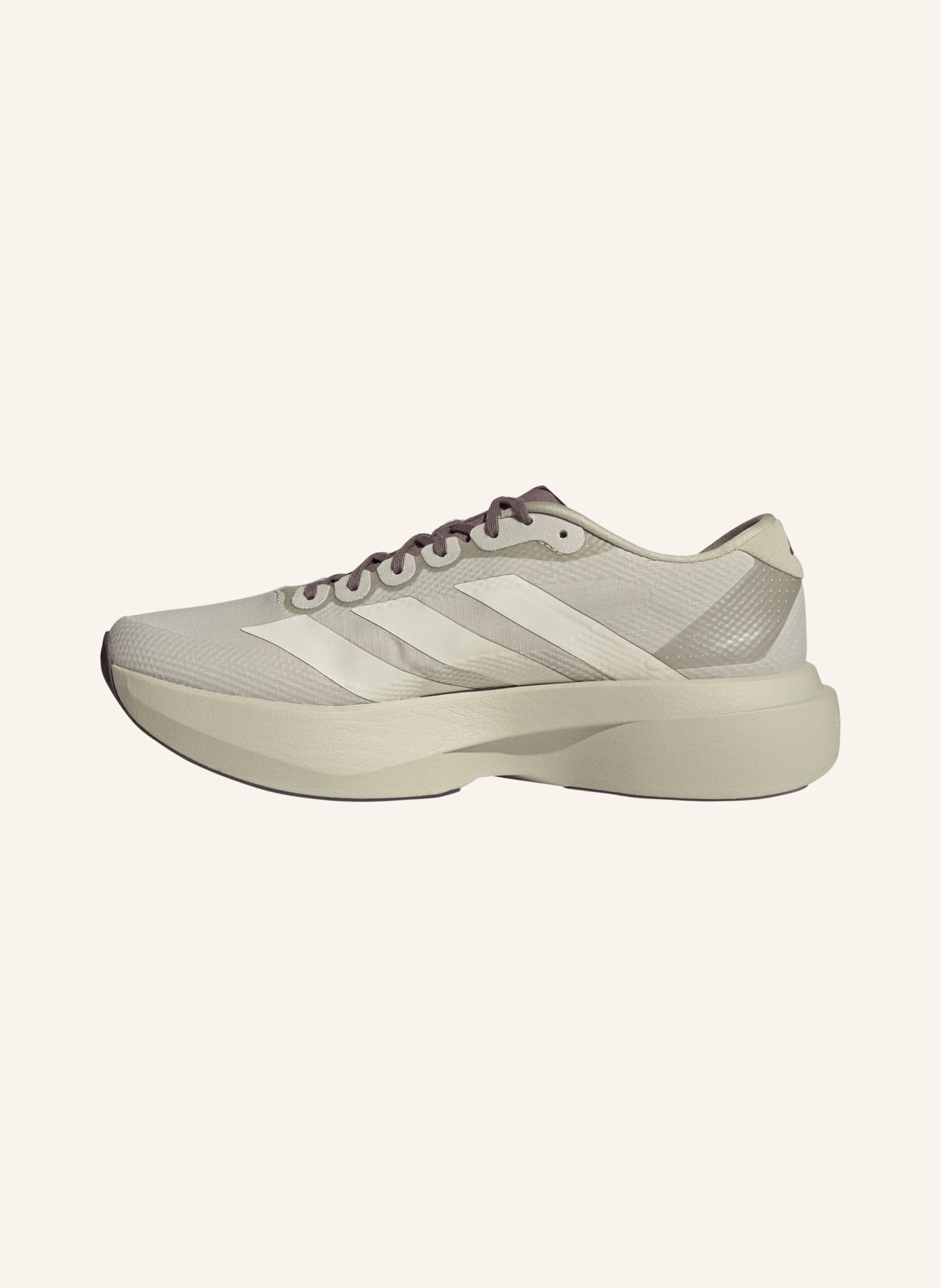 adidas Chaussures de course ADIZERO EVO SL WOVEN HK: BEIGE / CRÈME / LILAS
