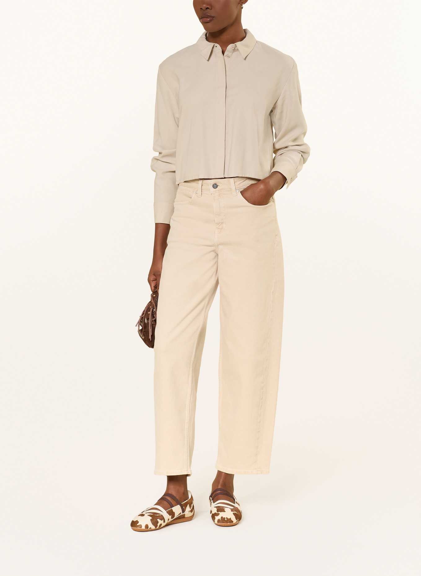 ONLY overhemdblouse: LICHTBRUIN