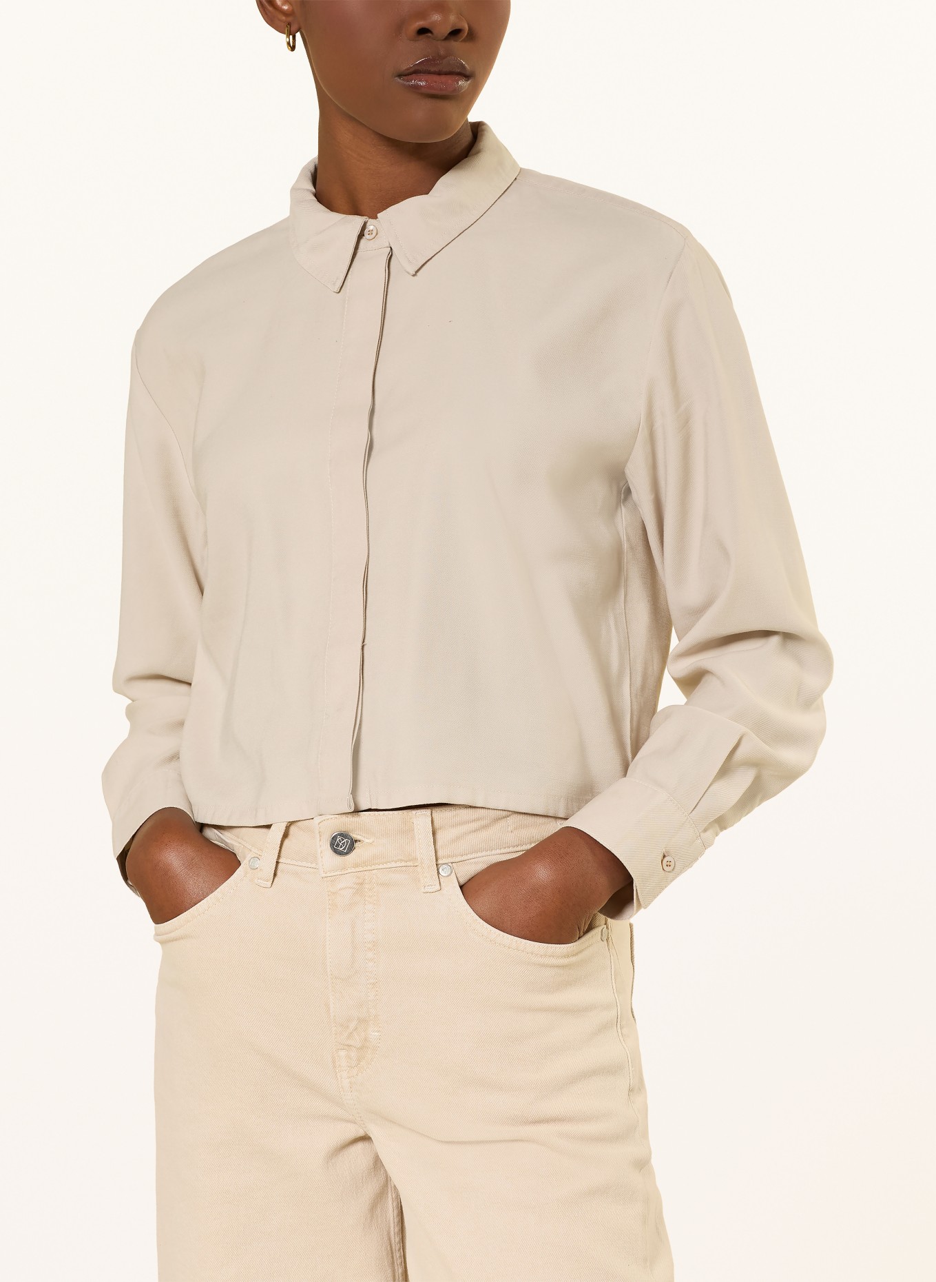 ONLY overhemdblouse: LICHTBRUIN