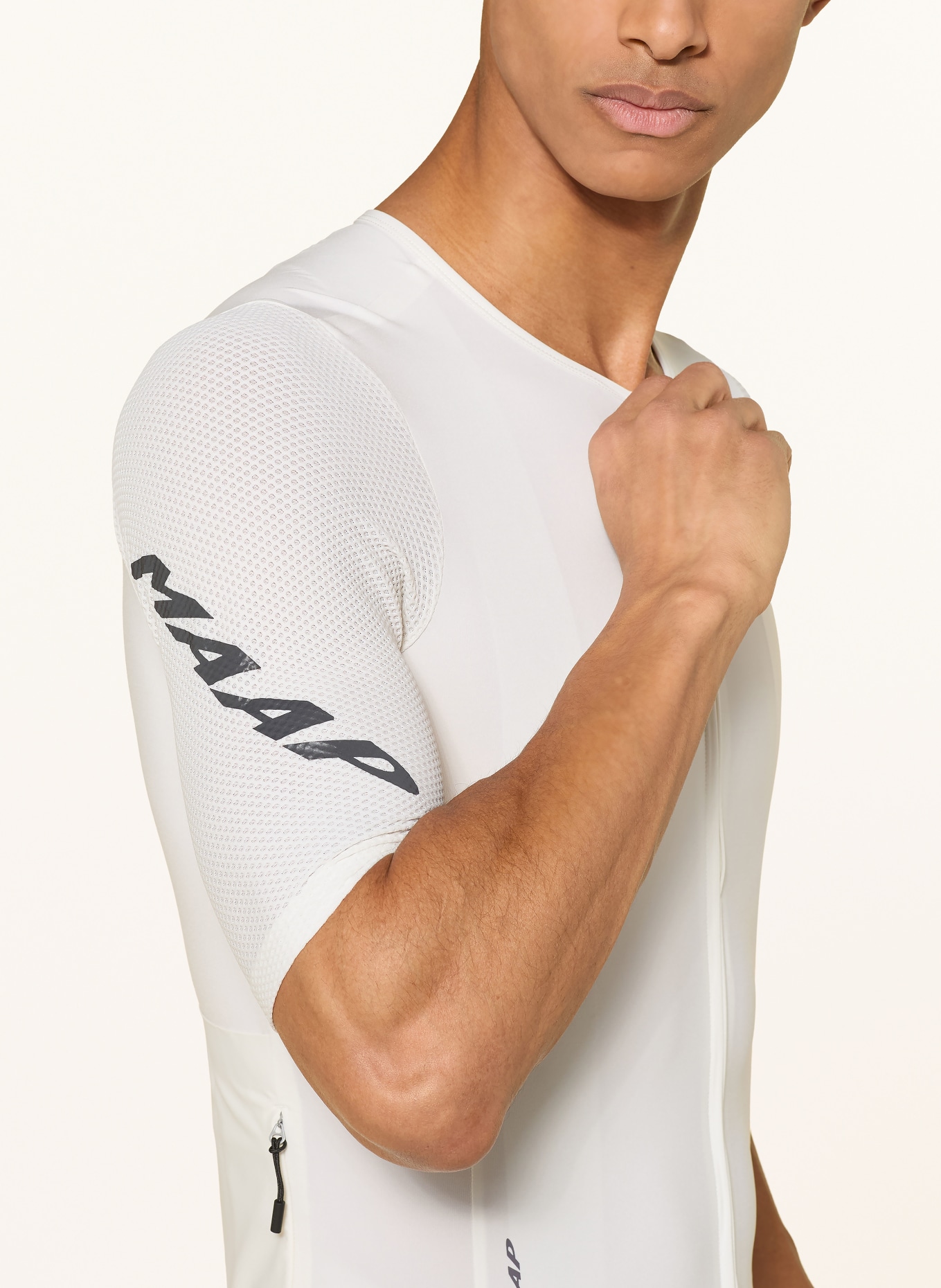 MAAP Koszulka kolarska EMERGE: ECRU / CZARNY