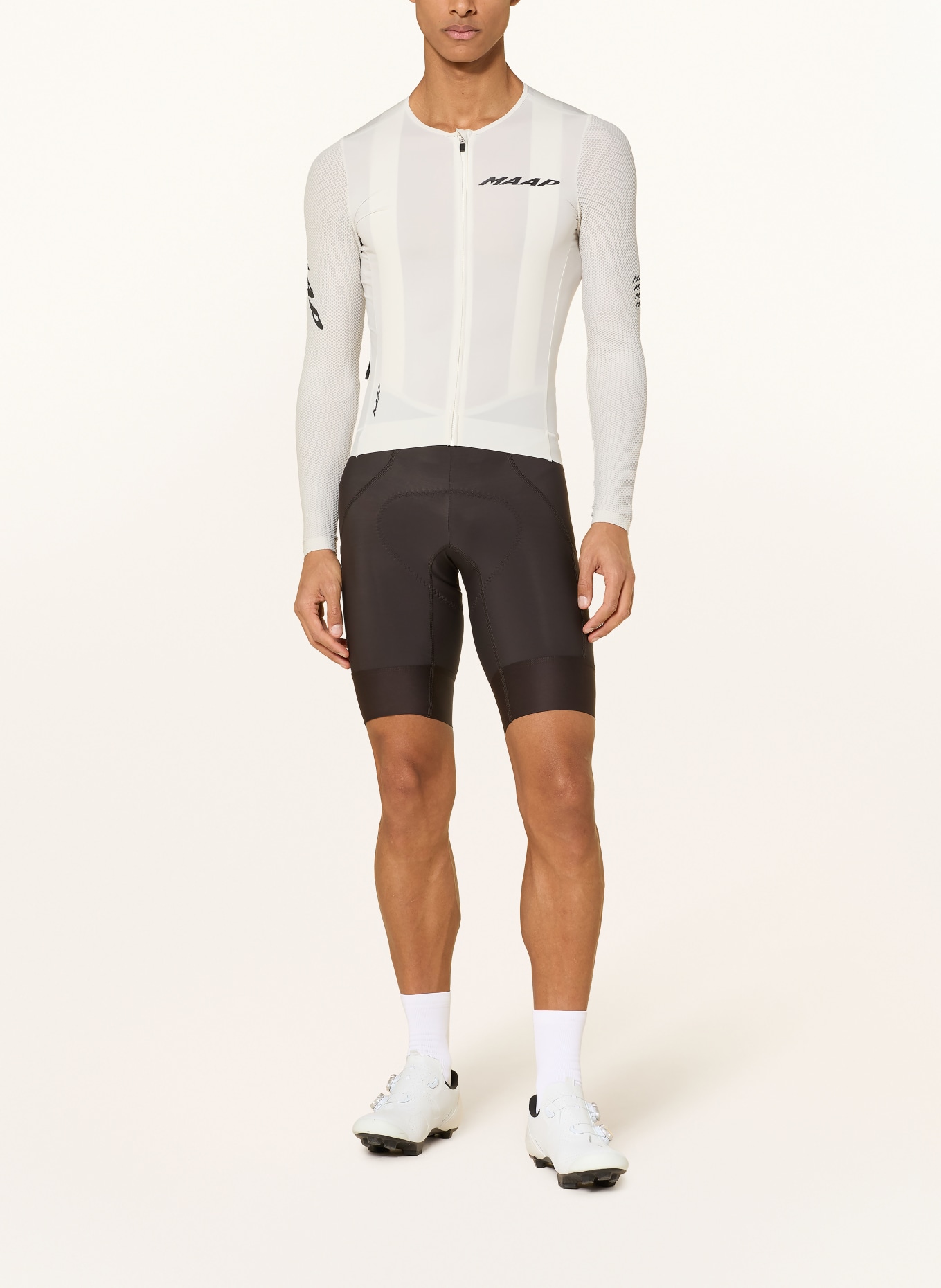 MAAP EMERGE Cycling Jersey: LIGHT GRAY / BLACK