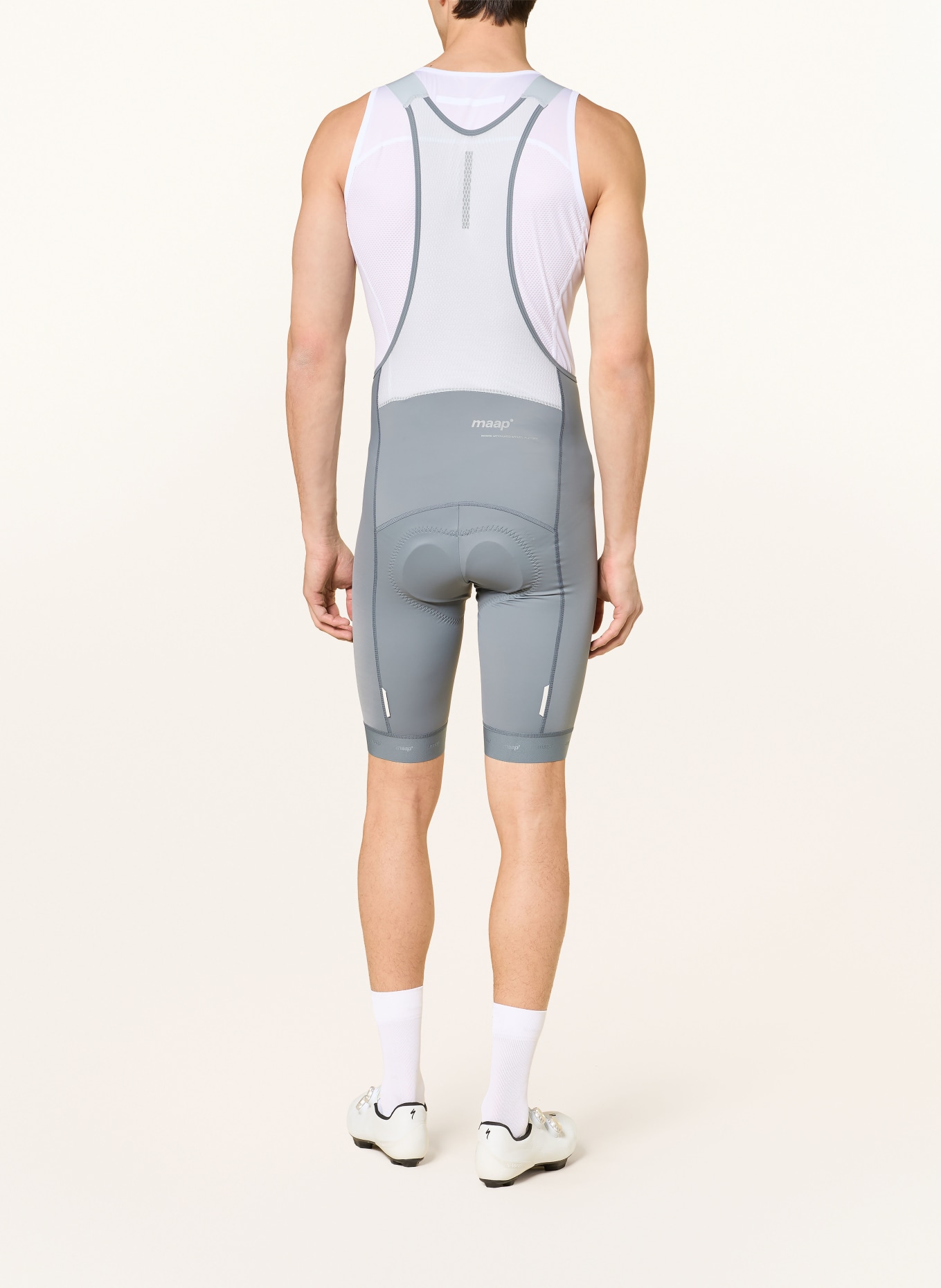 MAAP TRAINING BIB 3.0 cycling shorts with straps and padded insert: GRAY / LIGHT GRAY