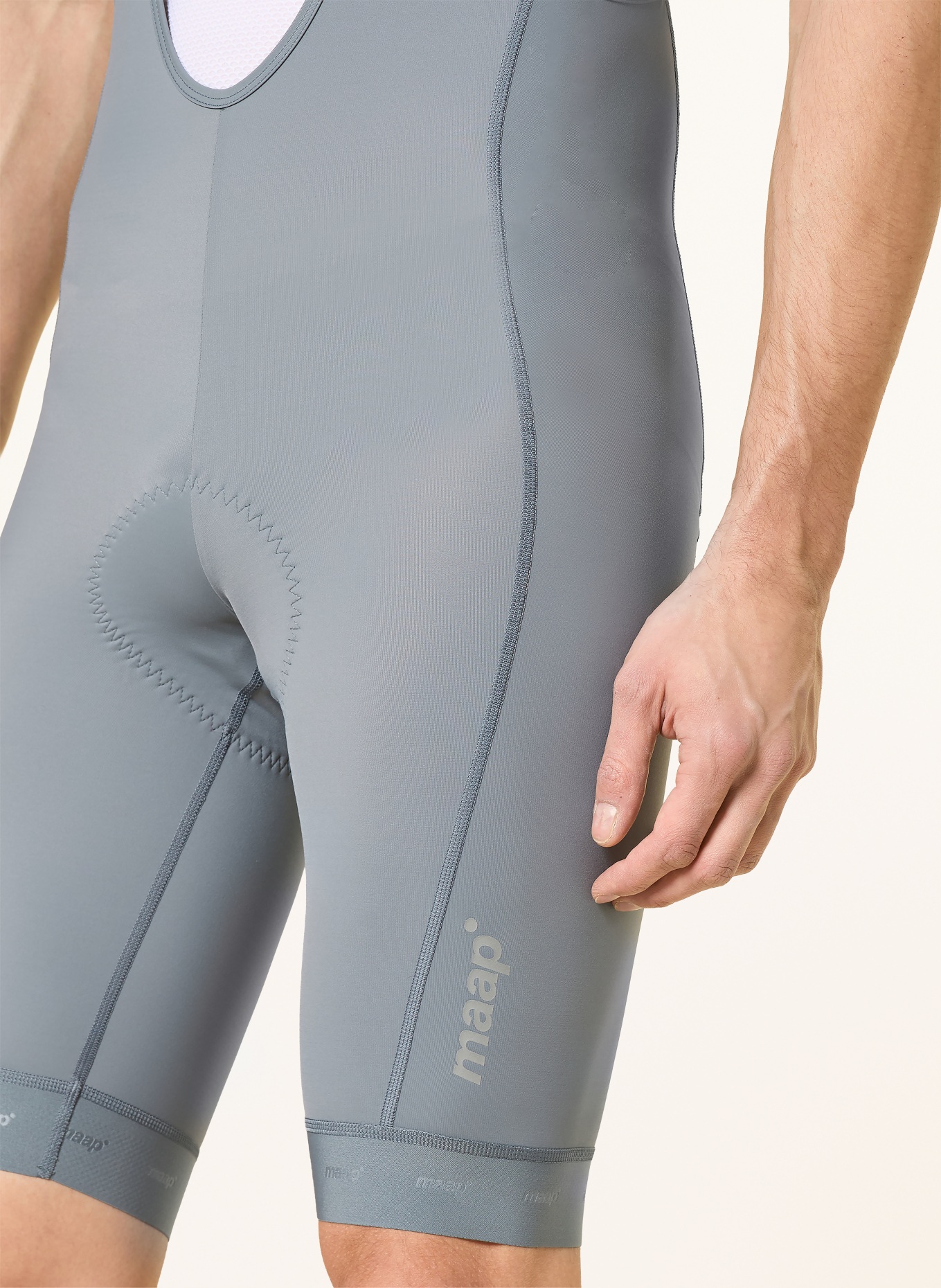MAAP TRAINING BIB 3.0 cycling shorts with straps and padded insert: GRAY / LIGHT GRAY